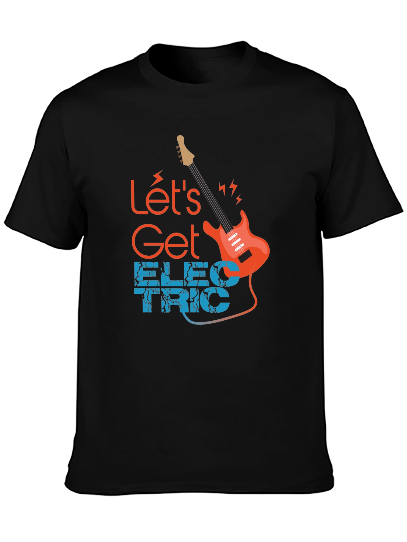 Lets Get Electric Black T-Shirt - Music Lover