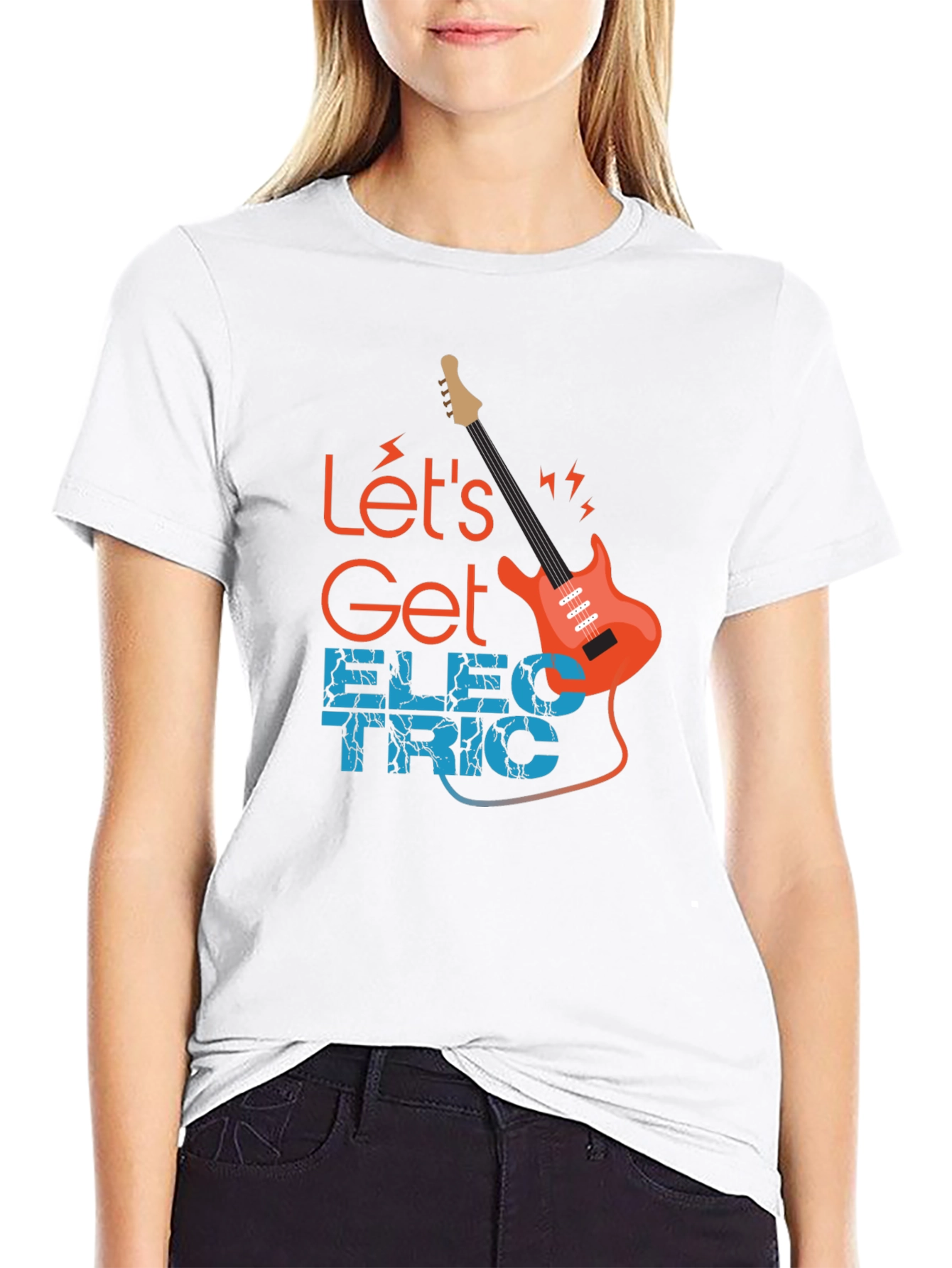 Lets Get Electric Black T-Shirt - Music Lover