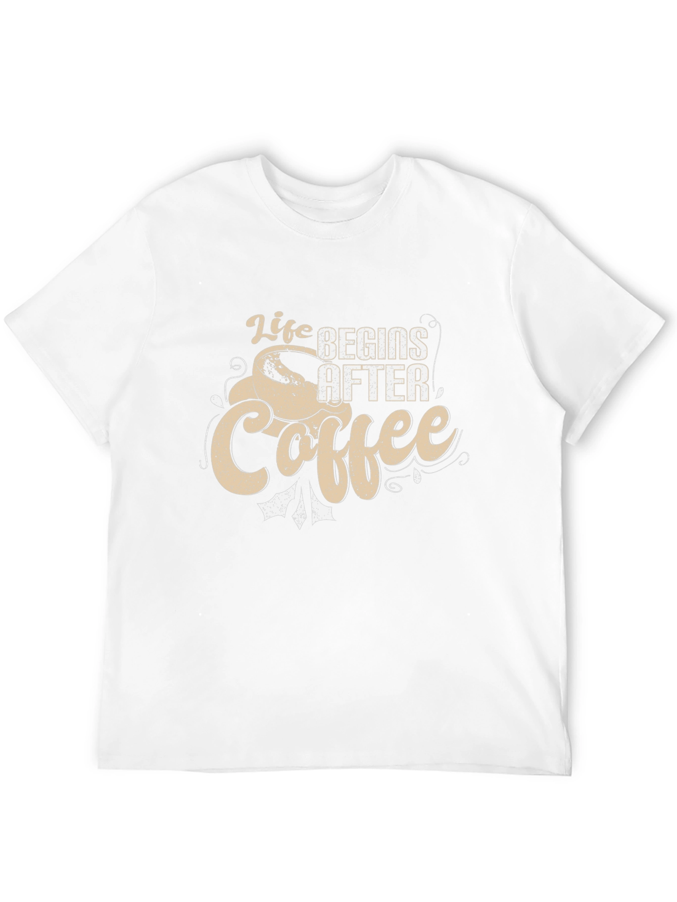 Life Begins After Coffee Graphic Tee - Black