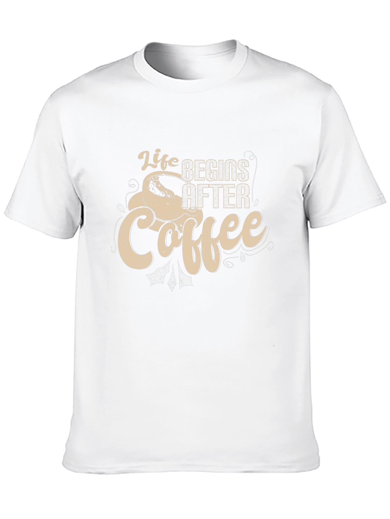 Life Begins After Coffee Graphic Tee - Black