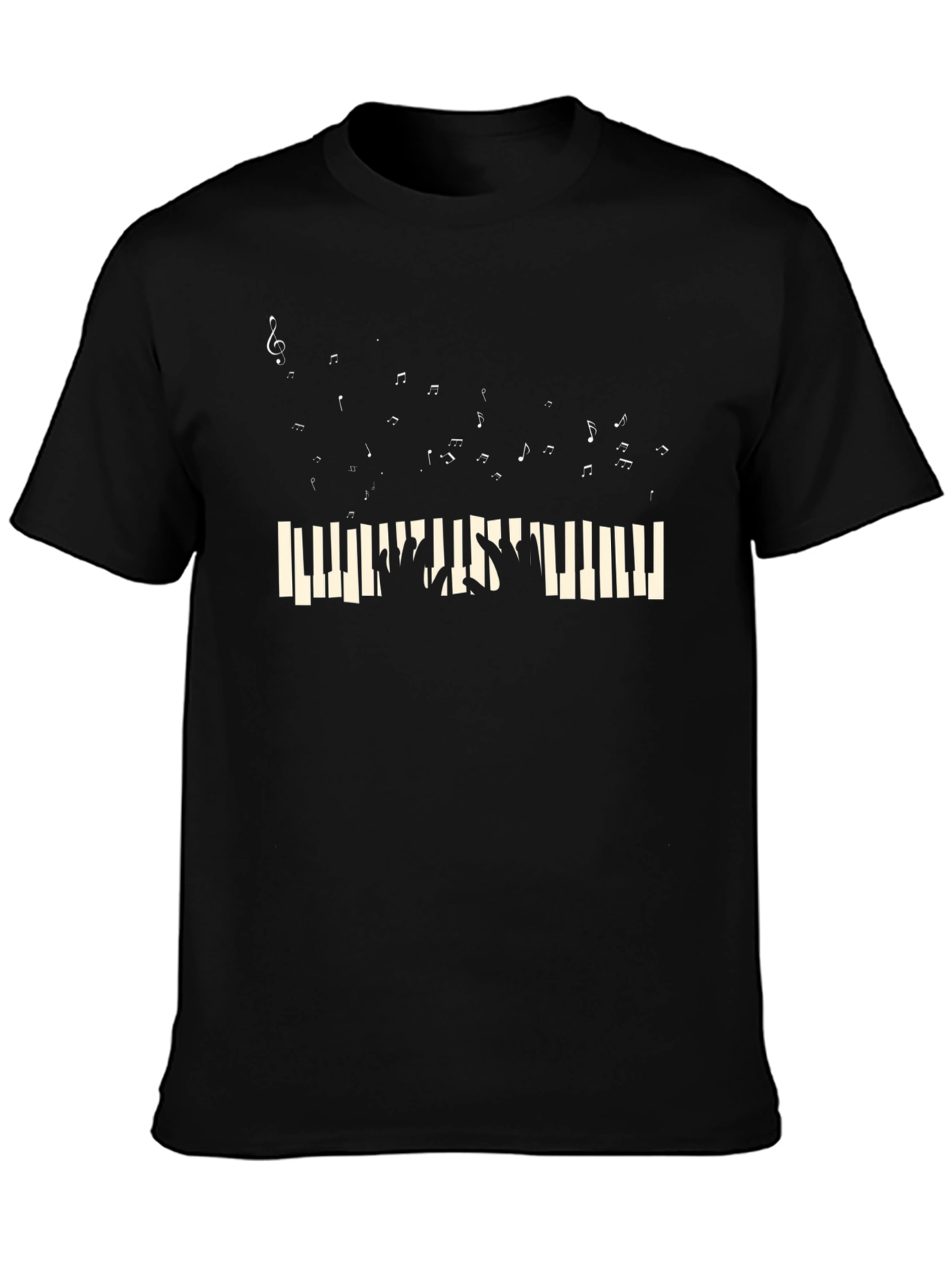 Musical Piano T-Shirt - Black