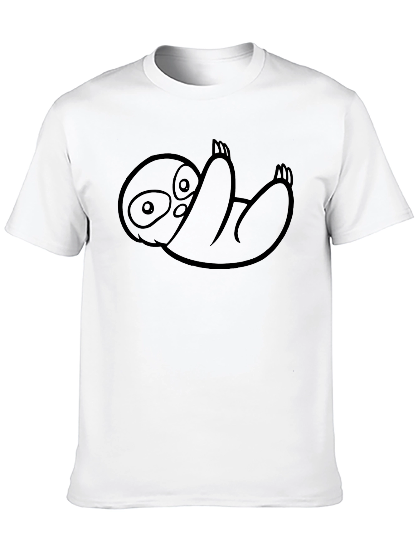 Sloth Graphic Tee - Relaxed Fit Black T-Shirt
