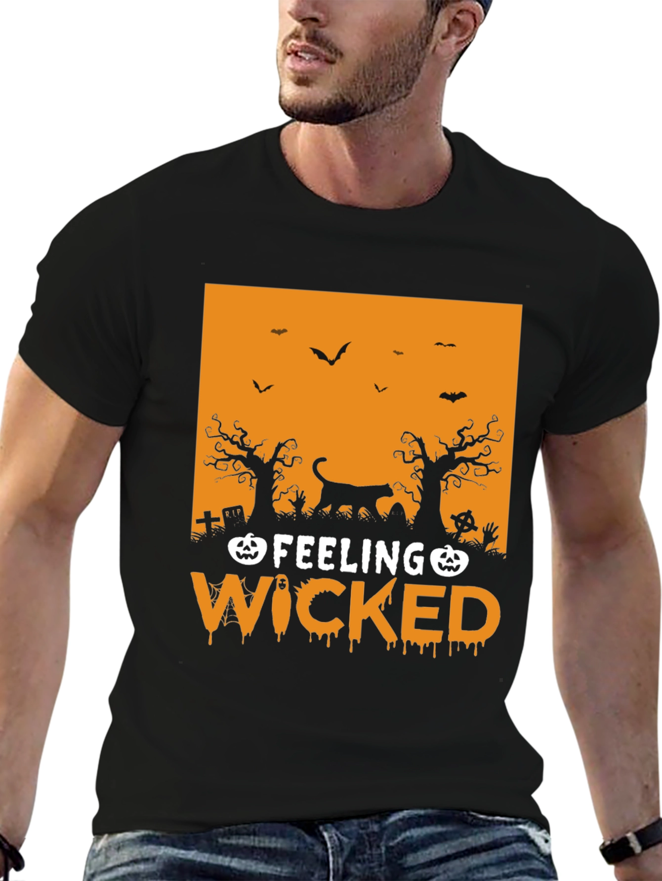 Feeling Wicked Halloween Graphic T-Shirt