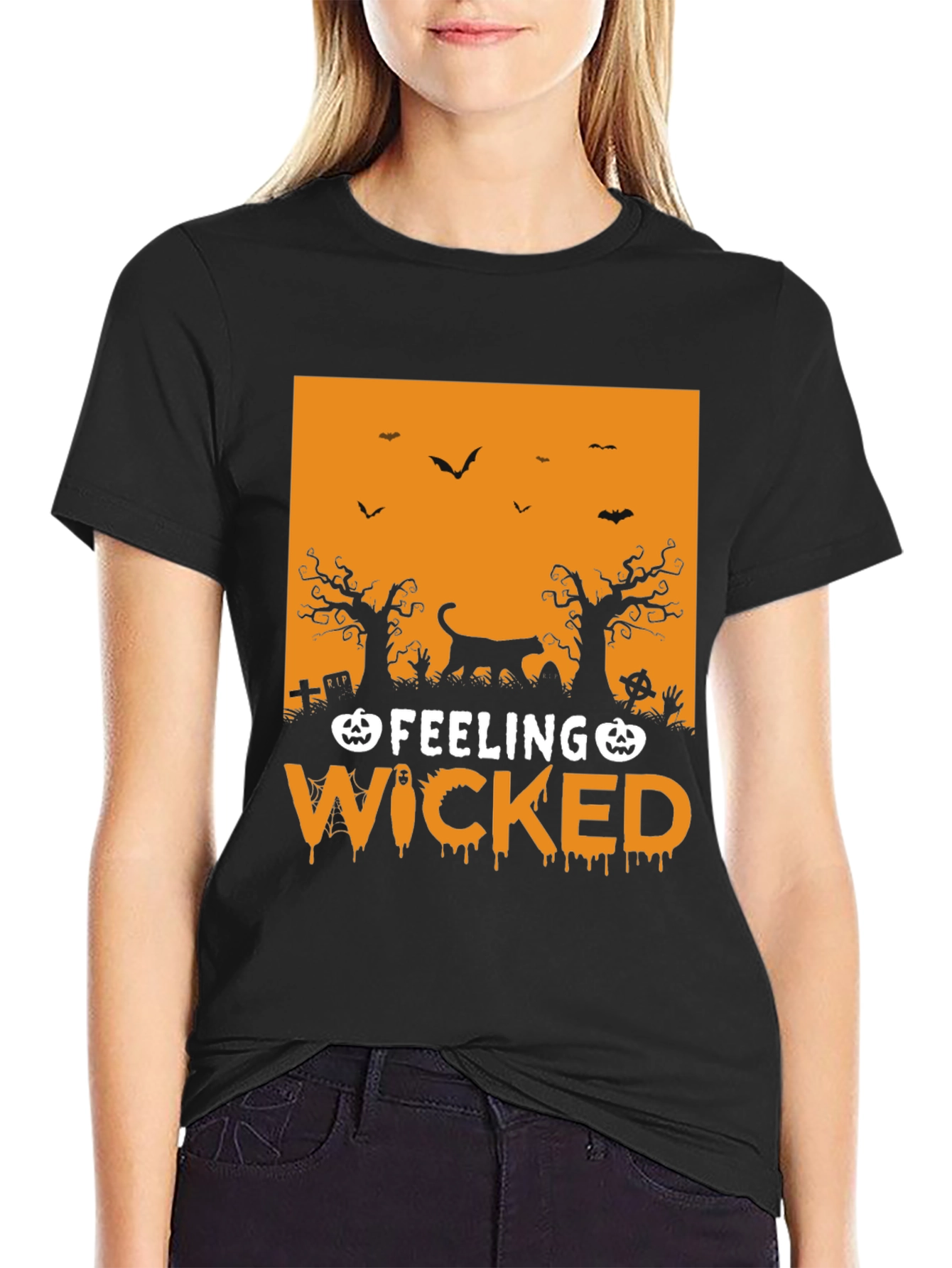Feeling Wicked Halloween Graphic T-Shirt
