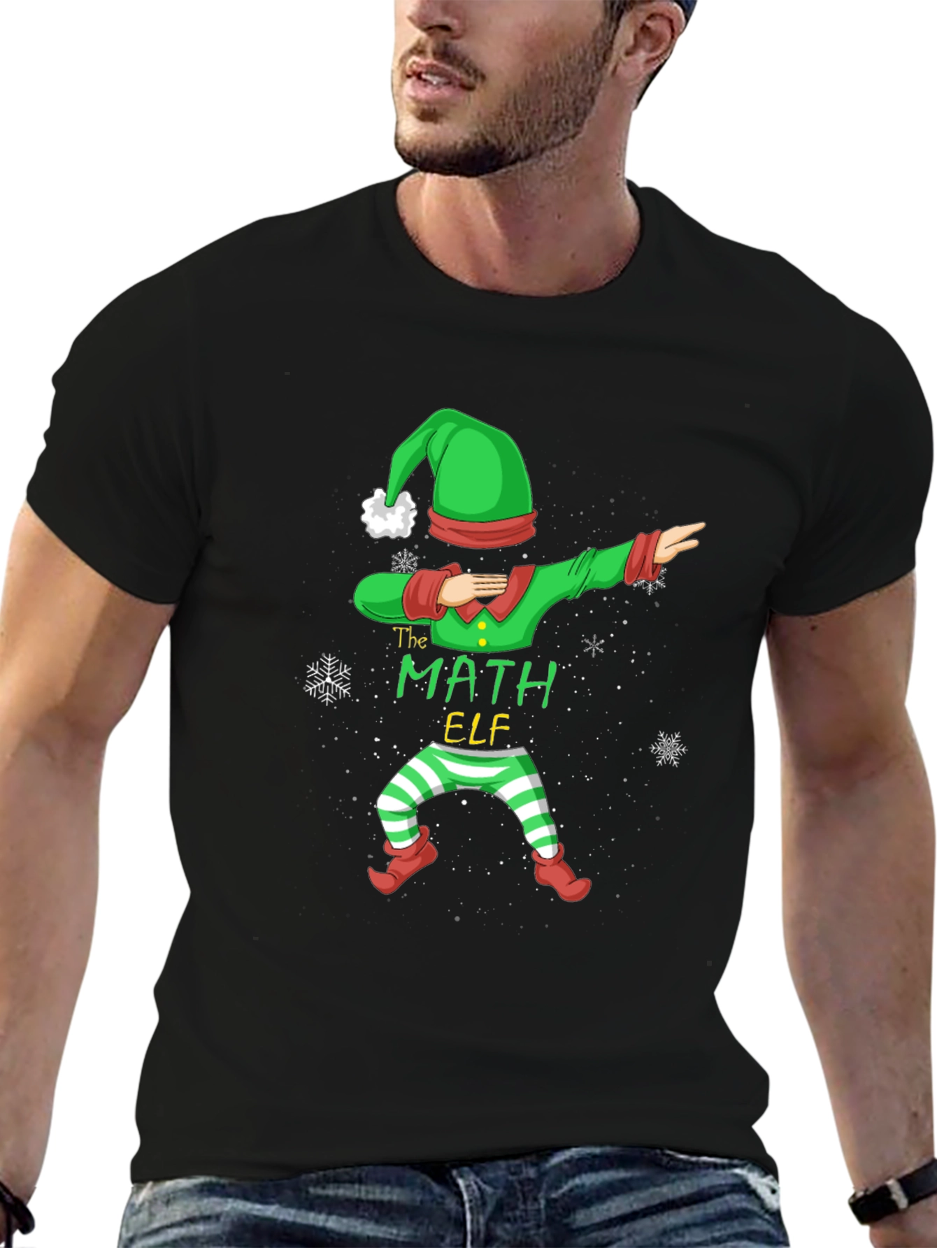 Math Elf Dabbing Christmas T-Shirt