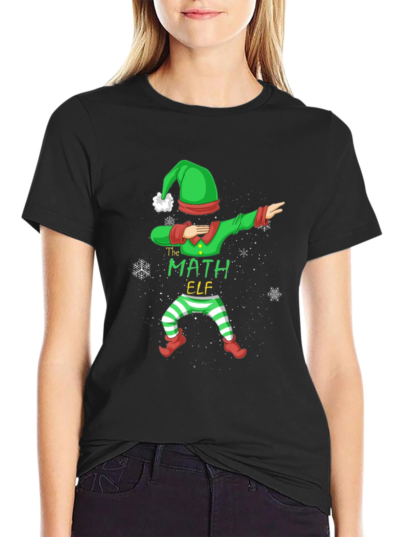 Math Elf Dabbing Christmas T-Shirt