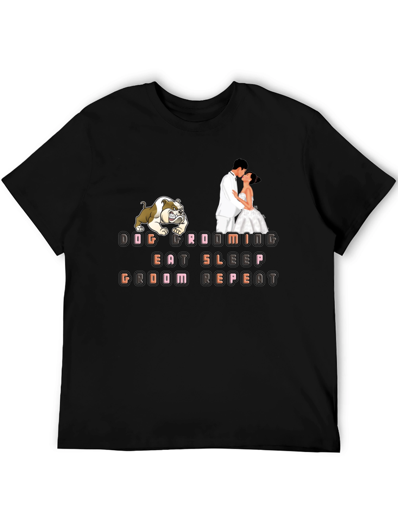 Dog Grooming T-Shirt - Eat Sleep Groom Repeat