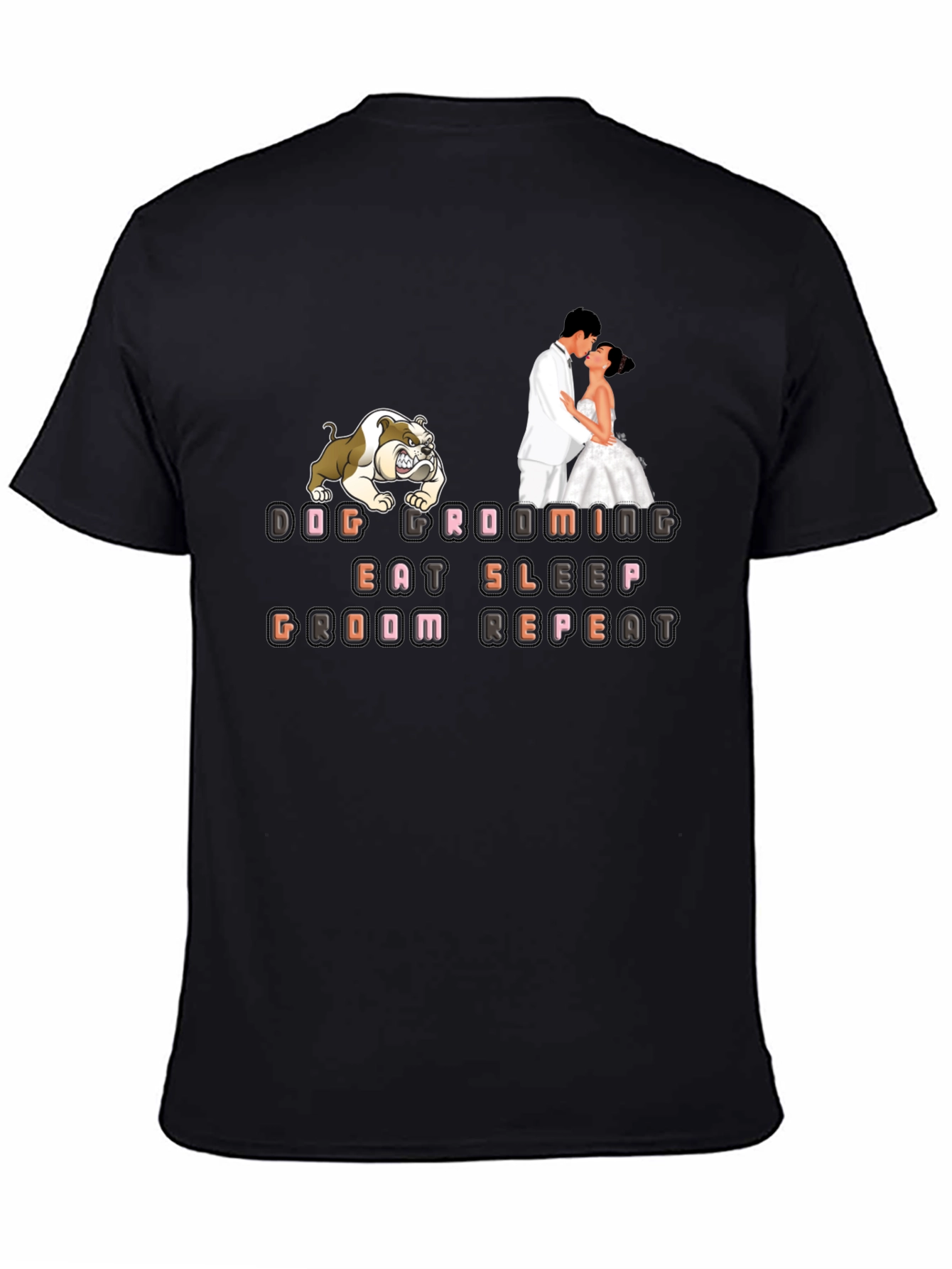 Dog Grooming T-Shirt - Eat Sleep Groom Repeat
