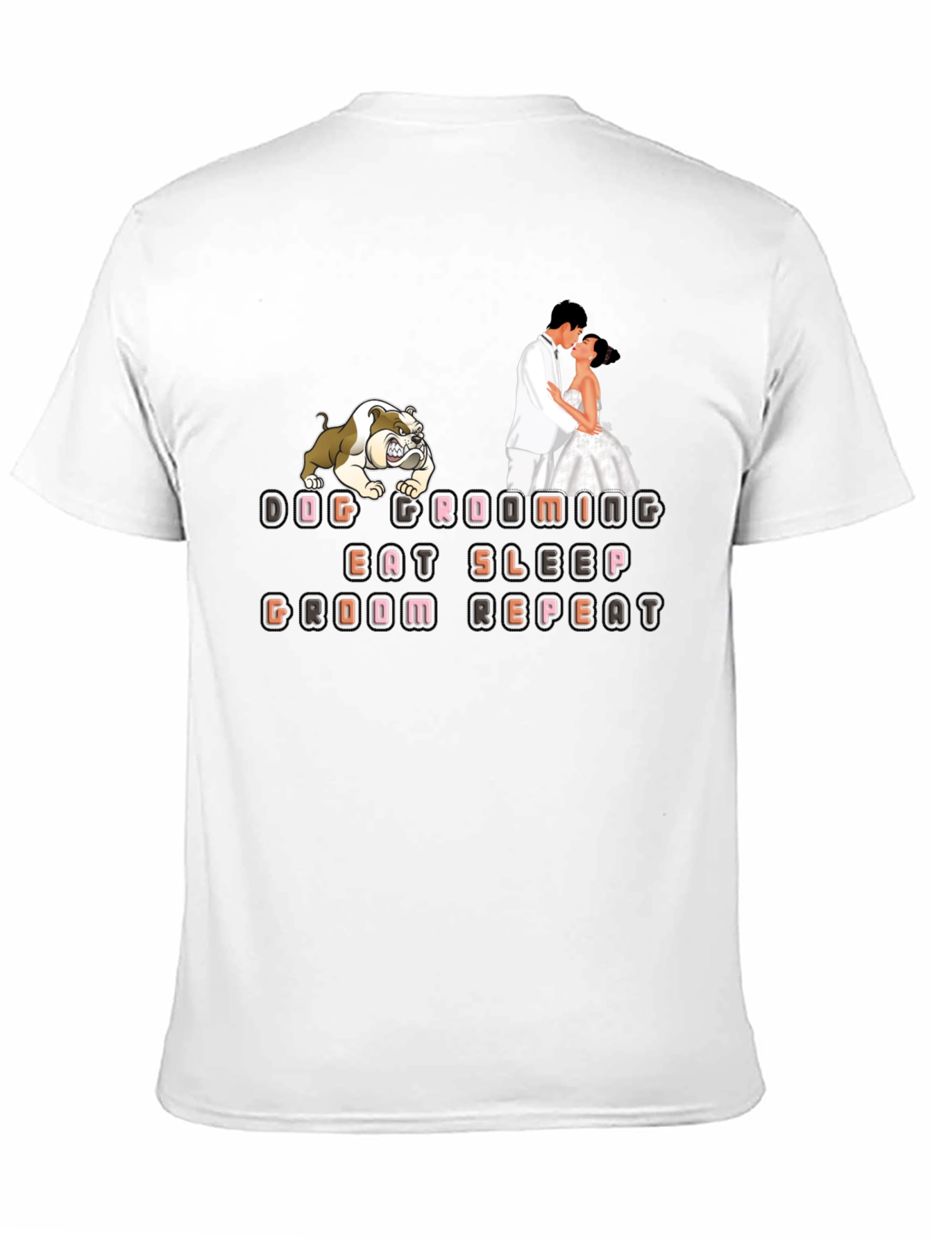 Dog Grooming T-Shirt - Eat Sleep Groom Repeat