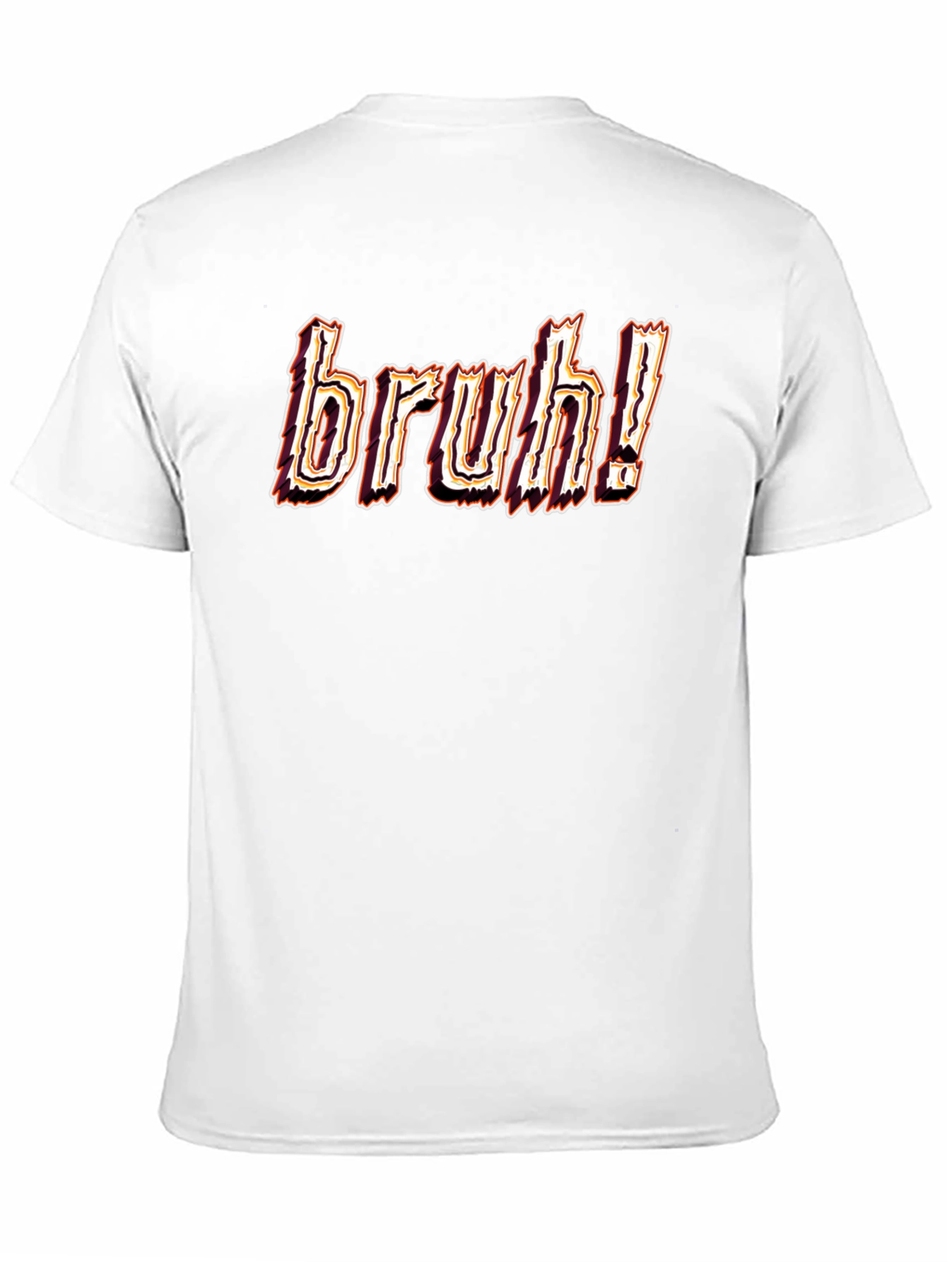 Bruh! Graphic Tee - Black Cotton Blend