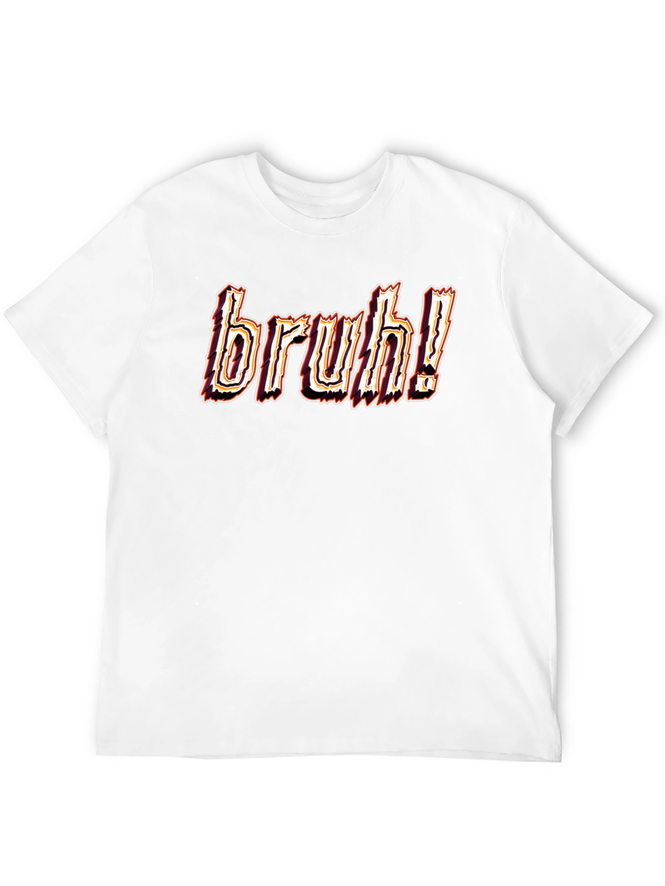 Bruh! Graphic Tee - Black Cotton Blend