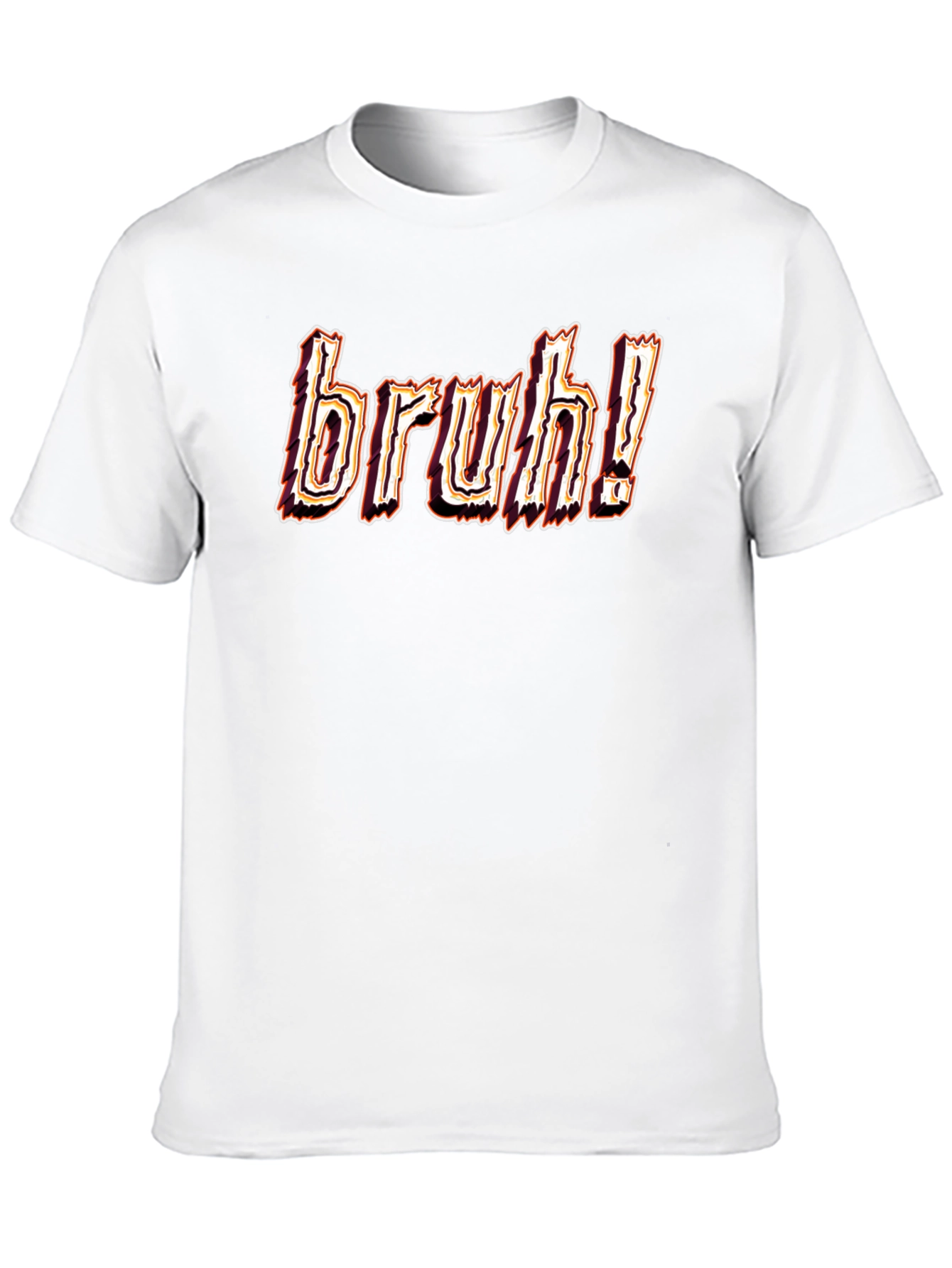 Bruh! Graphic Tee - Black Cotton Blend