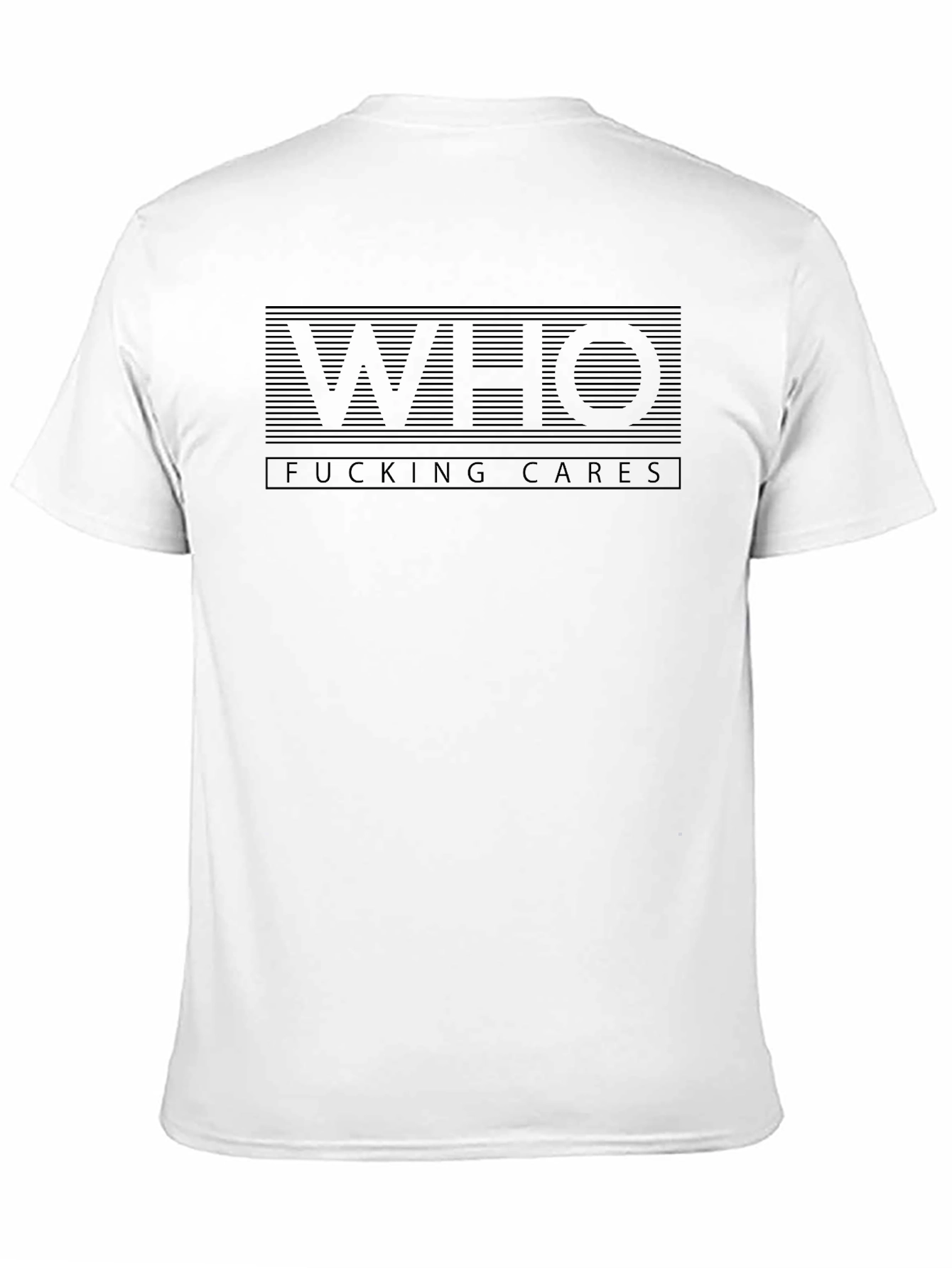 Who Fucking Cares Graphic Tee - Black Casual T-Shirt