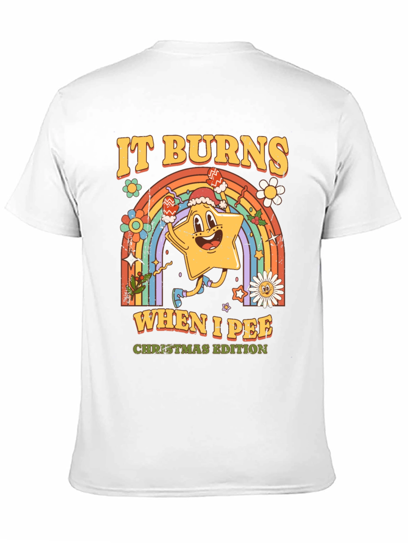 It Burns When I Pee Christmas Edition Black T-Shirt