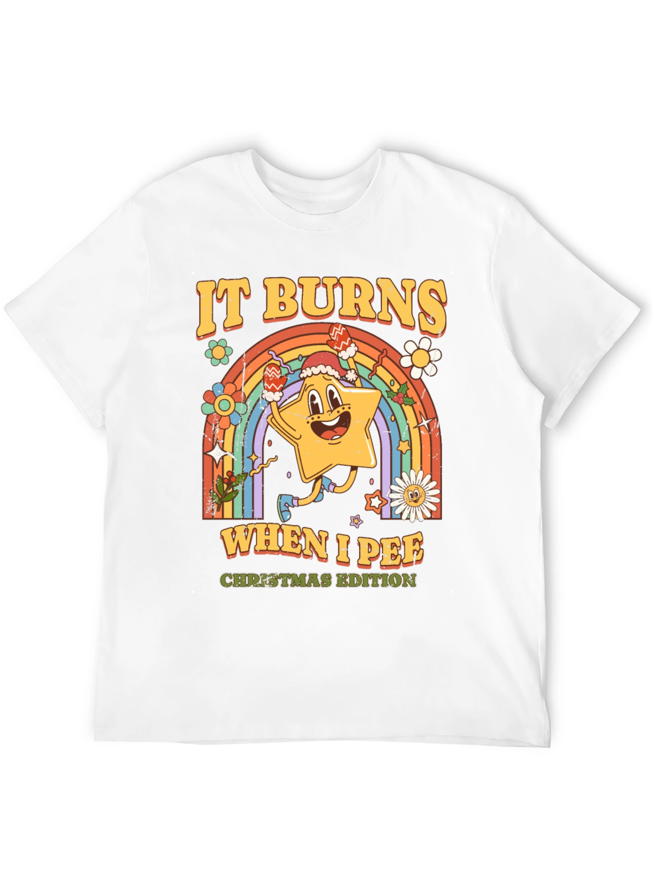It Burns When I Pee Christmas Edition Black T-Shirt