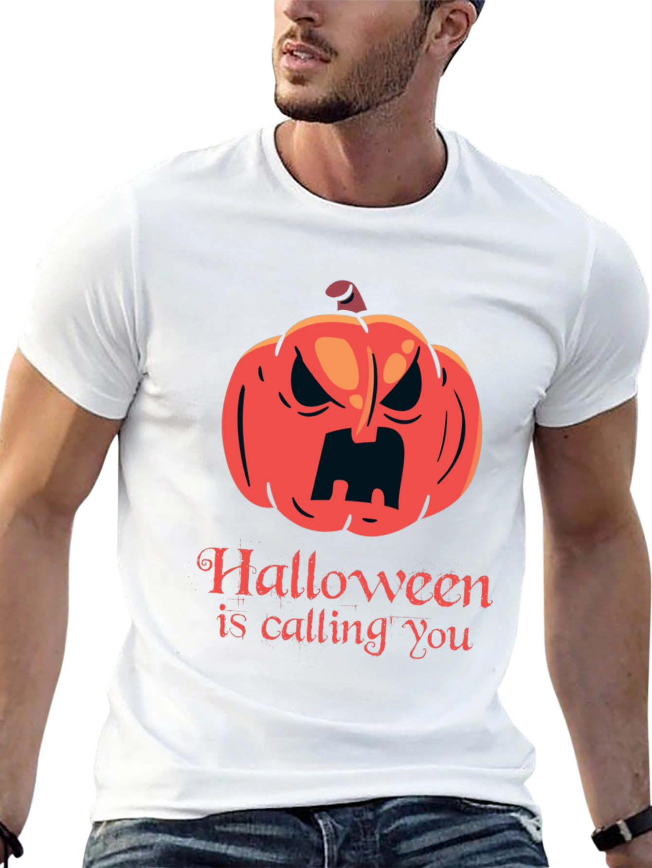Halloween Calling Pumpkin Graphic Tee