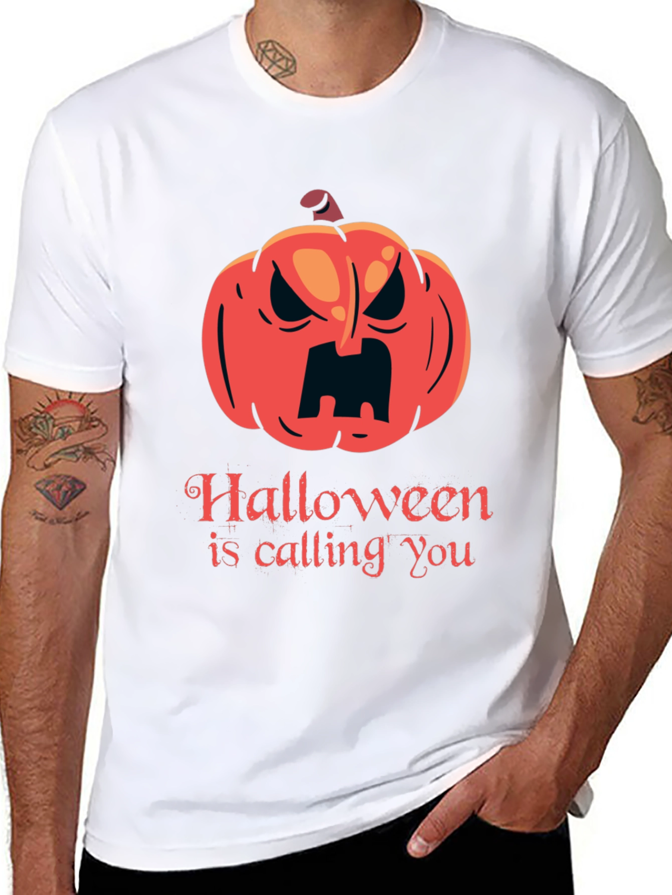 Halloween Calling Pumpkin Graphic Tee