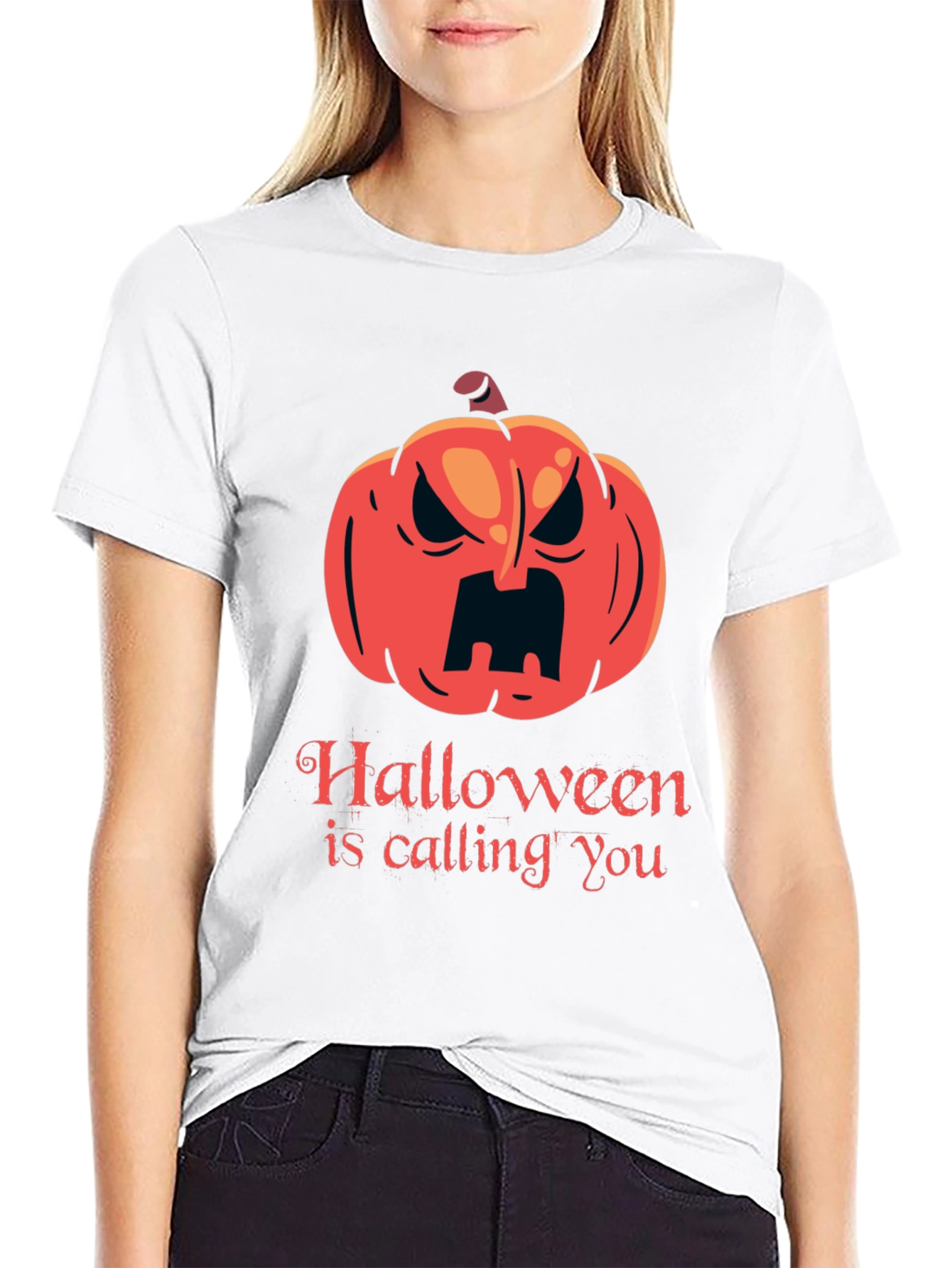 Halloween Calling Pumpkin Graphic Tee
