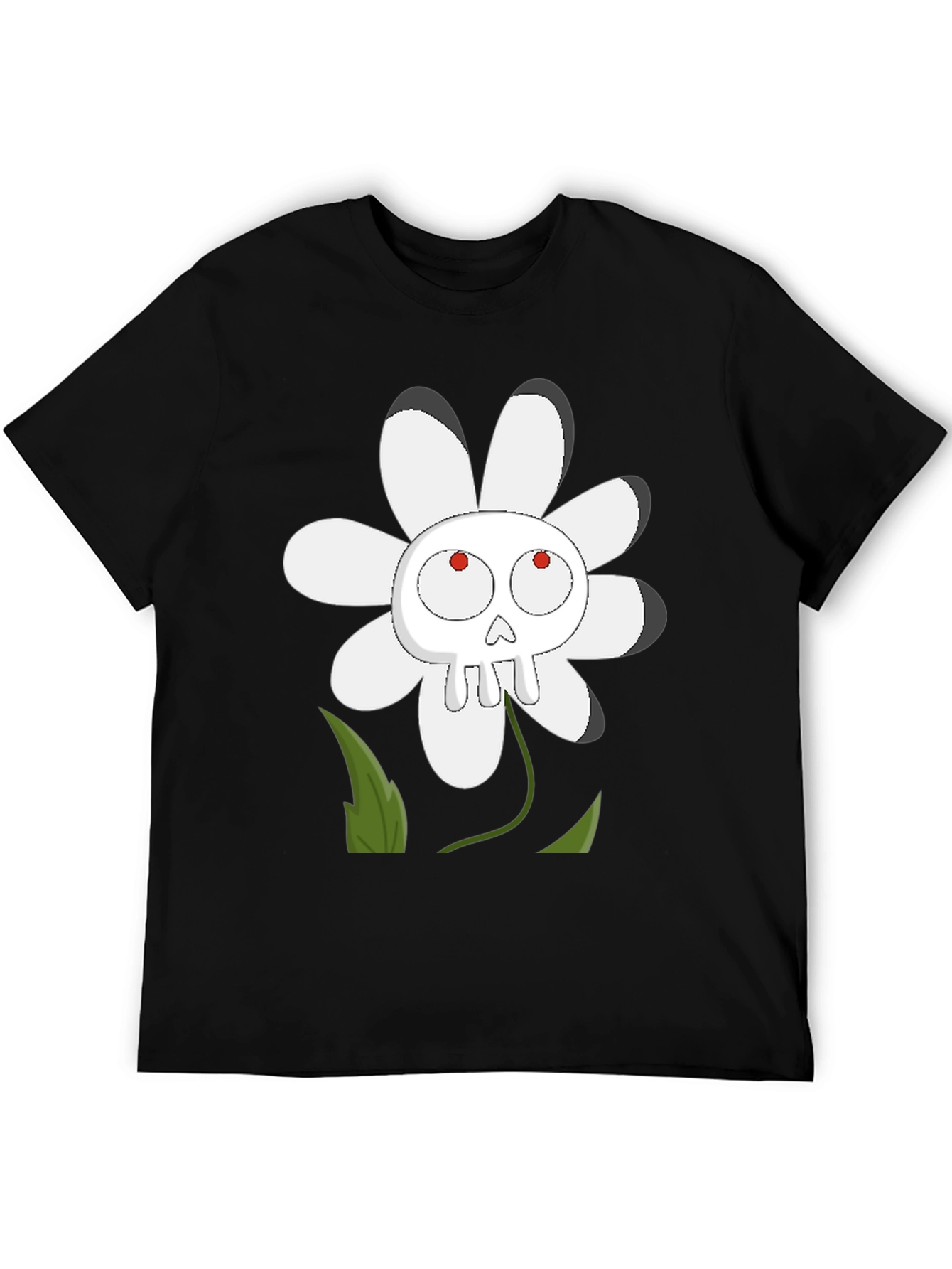 Skull Flower Graphic T-Shirt - Dark Humor Tee
