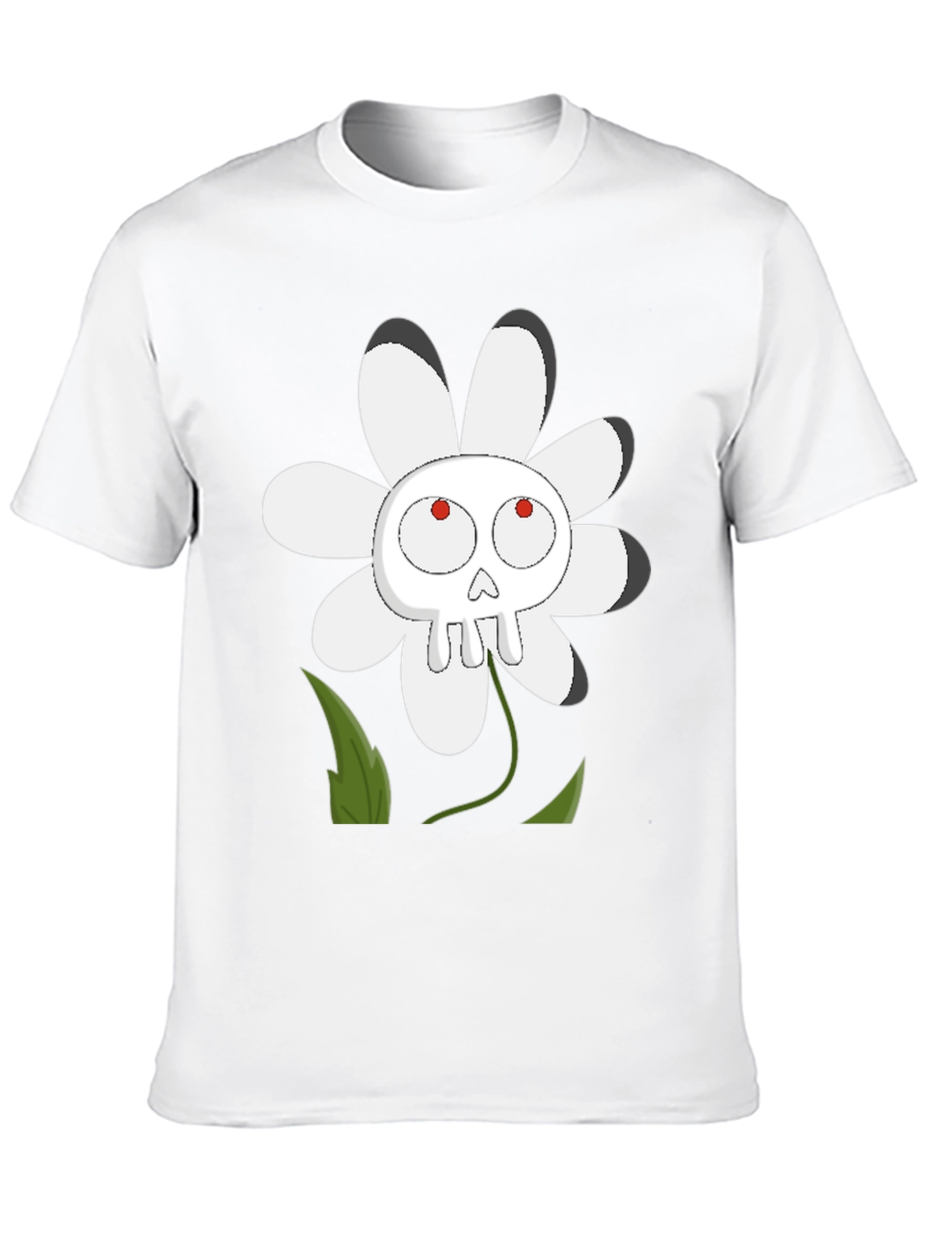 Skull Flower Graphic T-Shirt - Dark Humor Tee