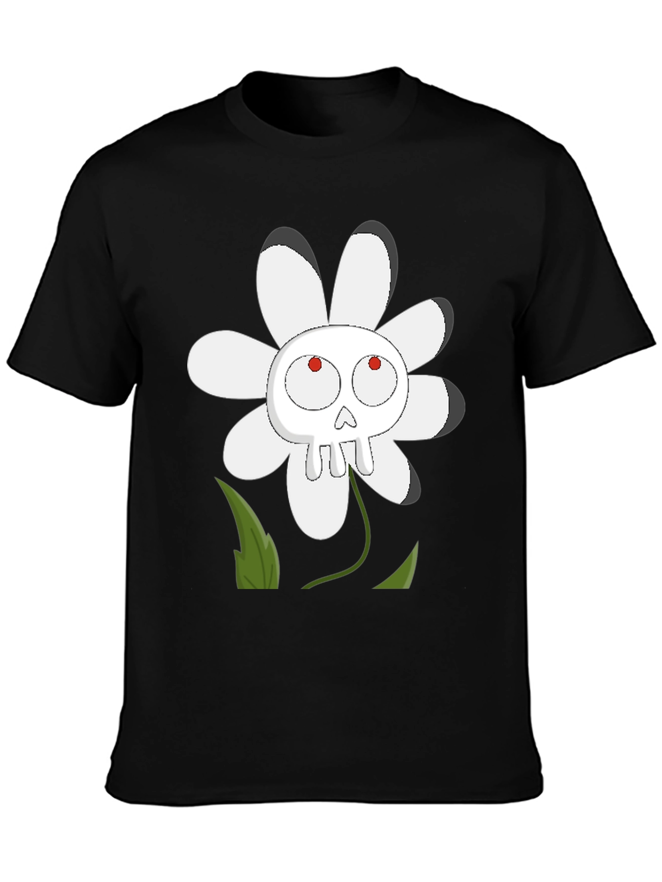Skull Flower Graphic T-Shirt - Dark Humor Tee
