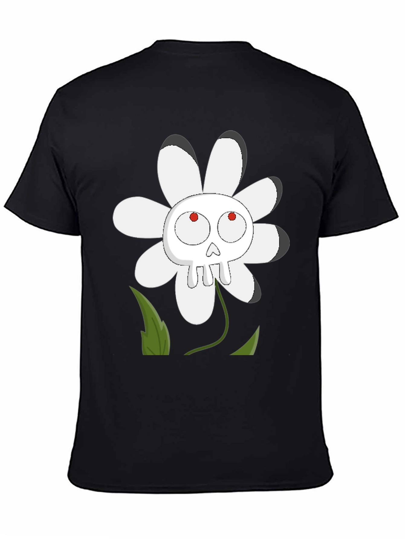 Skull Flower Graphic T-Shirt - Dark Humor Tee