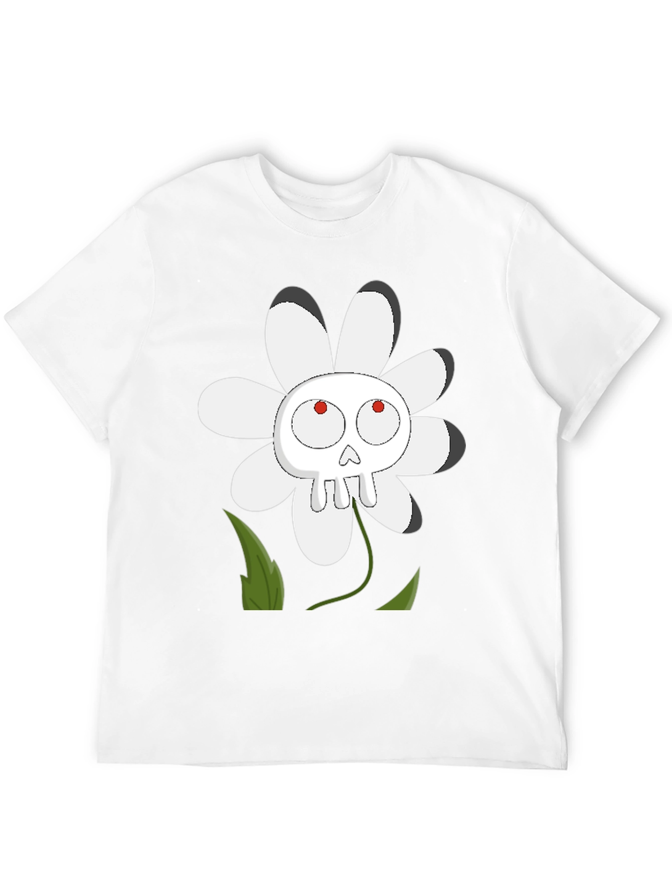Skull Flower Graphic T-Shirt - Dark Humor Tee