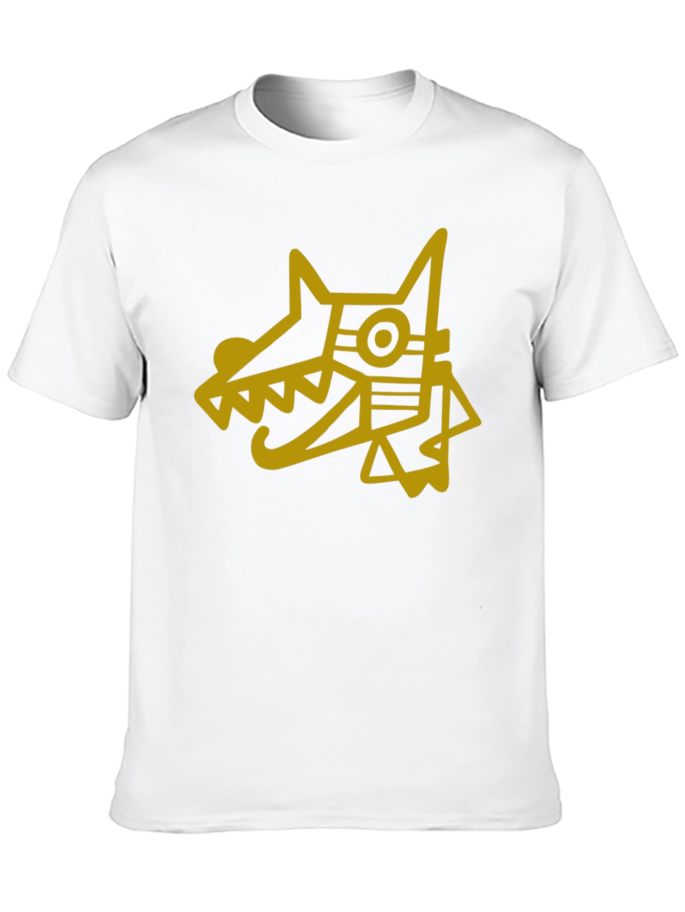 Aztec Dog Graphic Tee - Black Cotton Blend