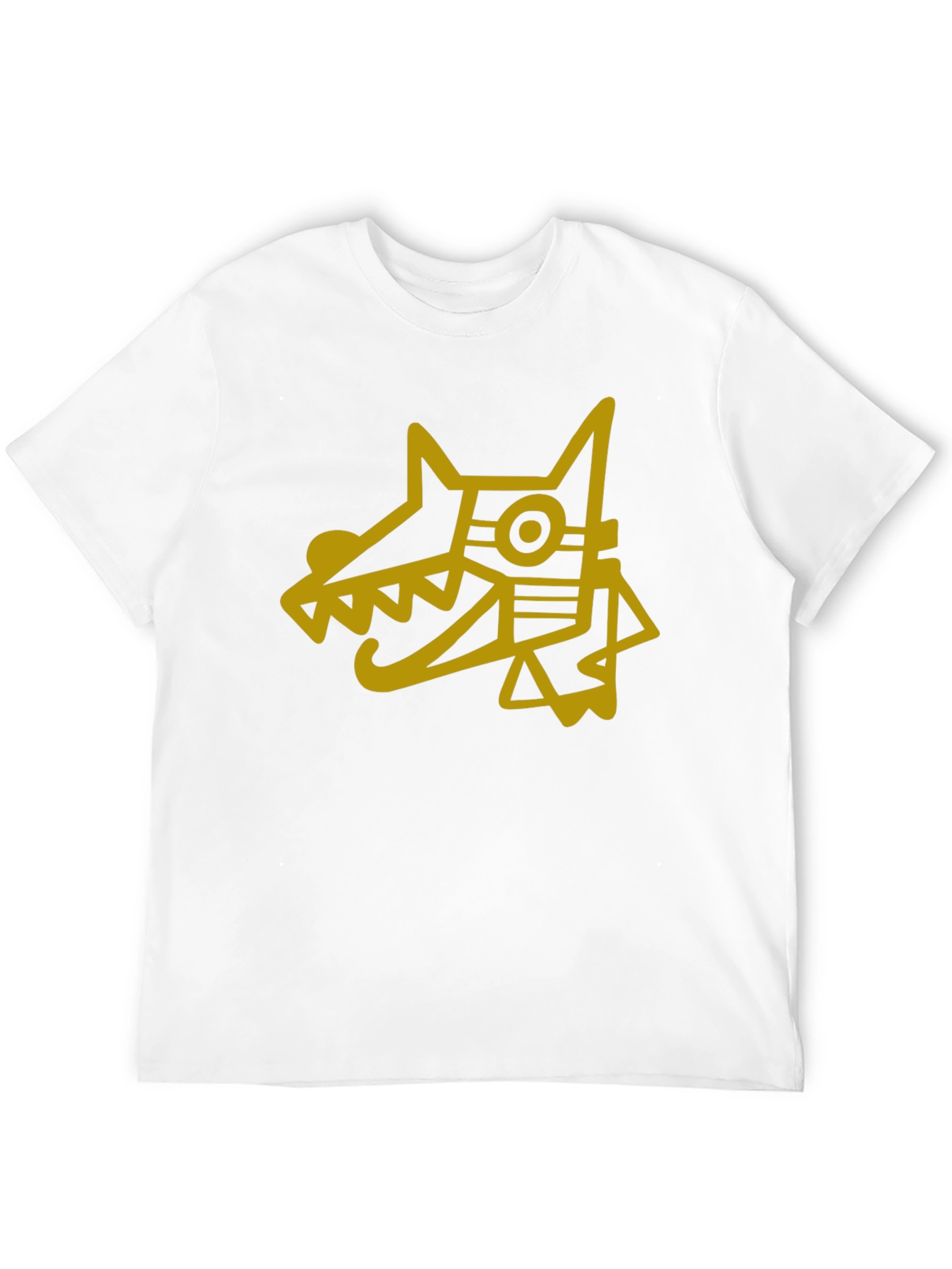 Aztec Dog Graphic Tee - Black Cotton Blend