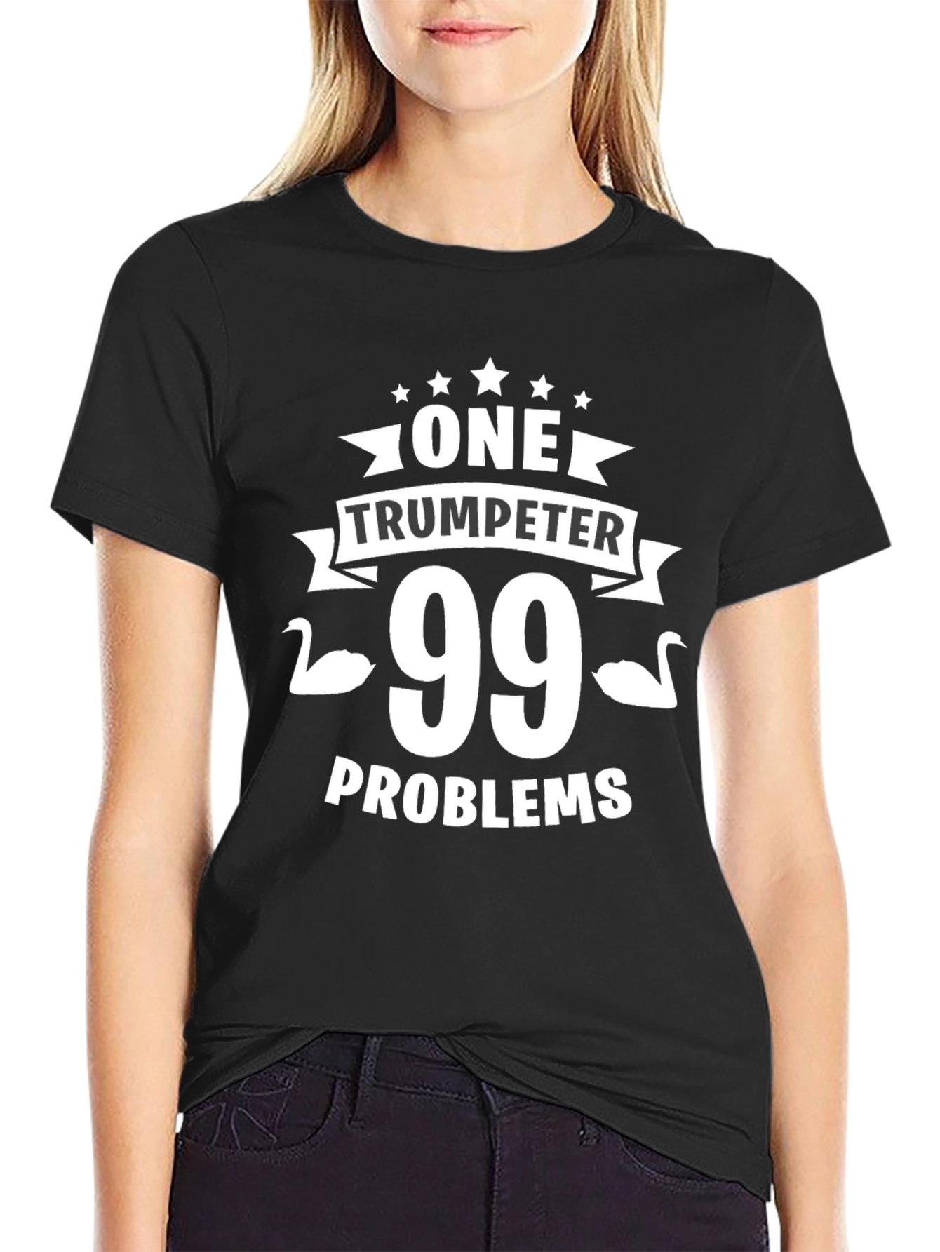 One Trumpeter 99 Problems Black T-Shirt