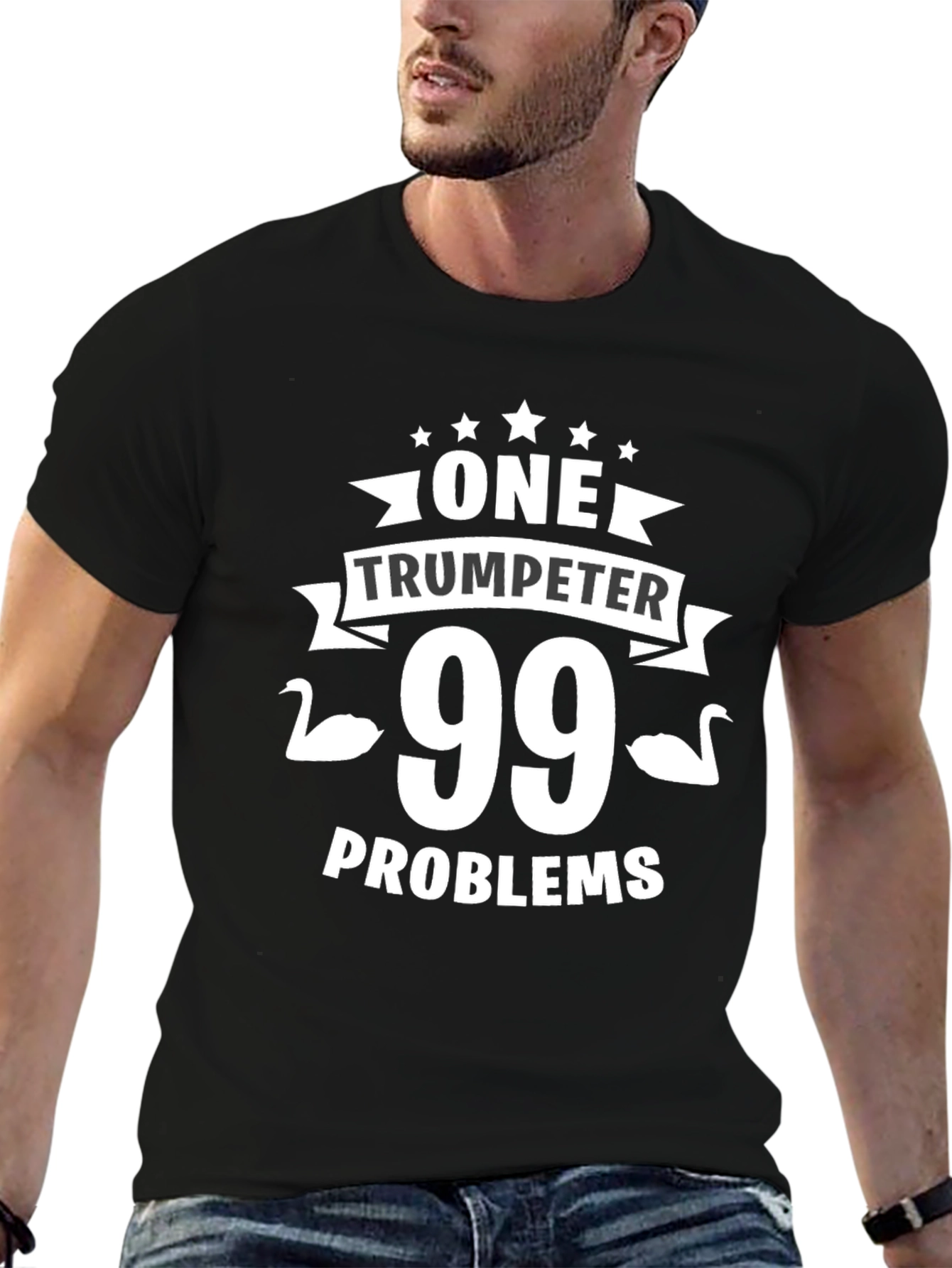 One Trumpeter 99 Problems Black T-Shirt