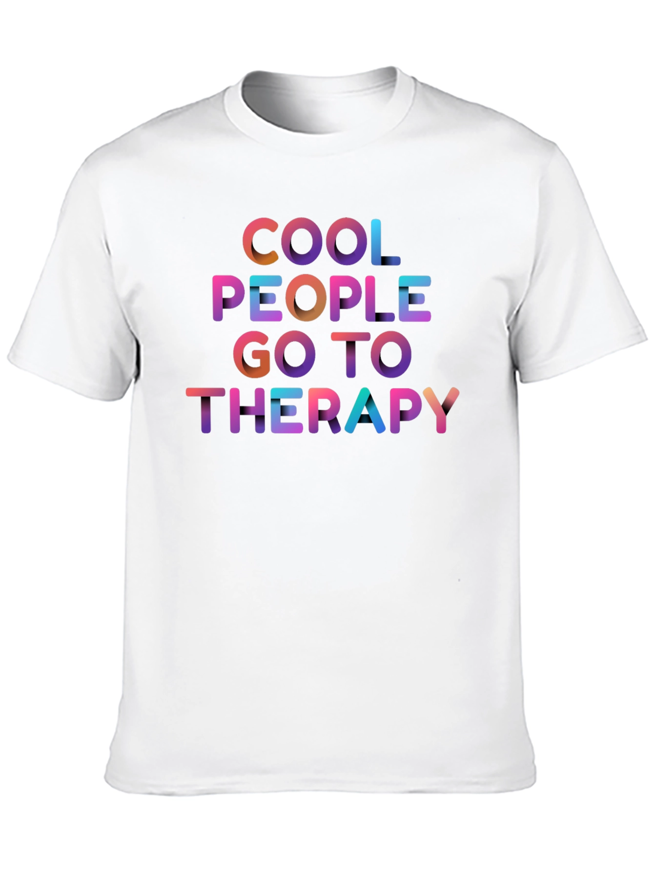 Cool People Go To Therapy Graphic Tee - Black