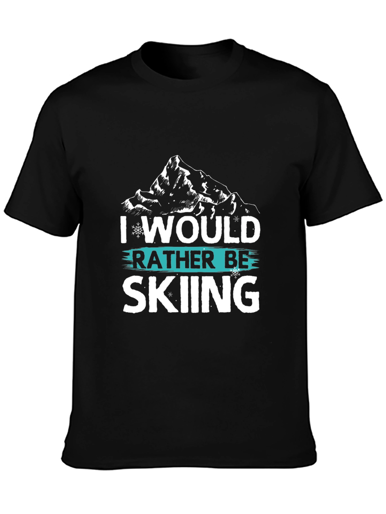 I Would Rather Be Skiing T-Shirt - Mountain Design