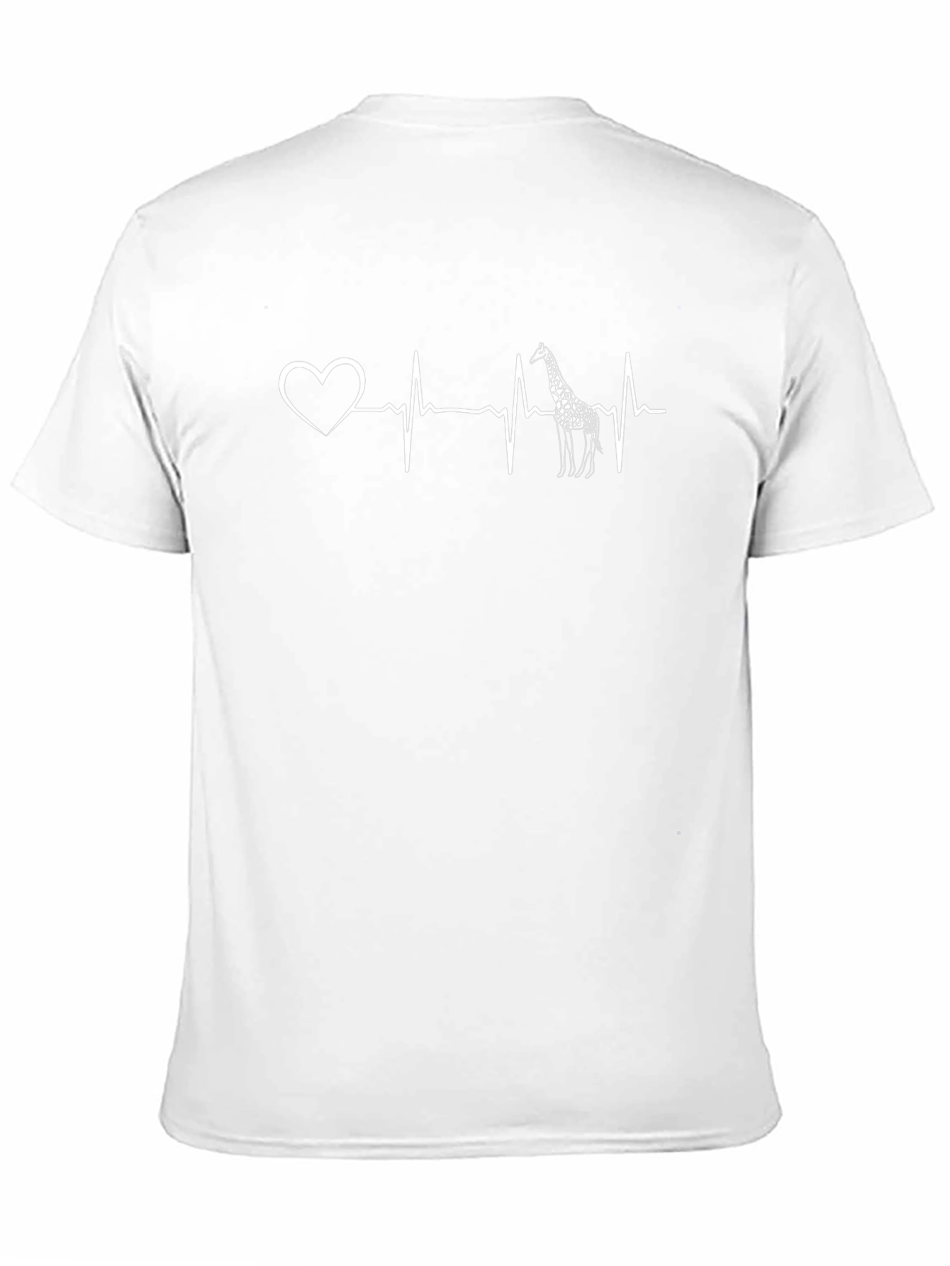 Heartbeat Giraffe Graphic Tee - Mens Black T-Shirt