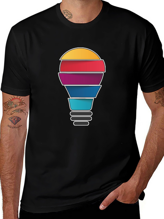 Creative Idea Light Bulb Graphic T-Shirt