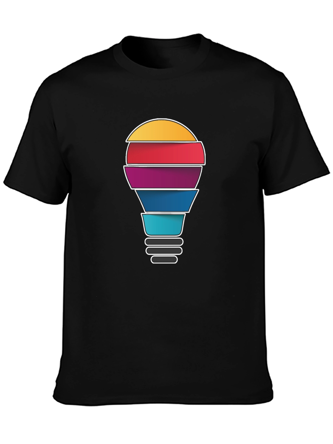 Creative Idea Light Bulb Graphic T-Shirt