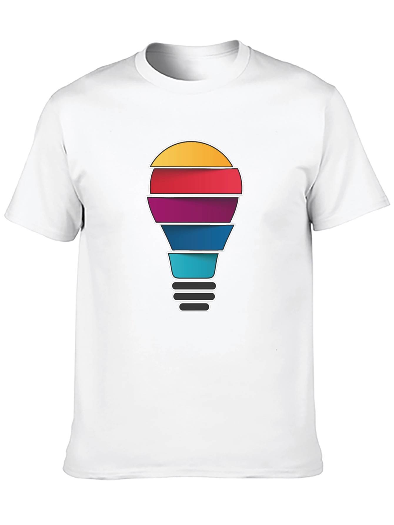 Creative Idea Light Bulb Graphic T-Shirt