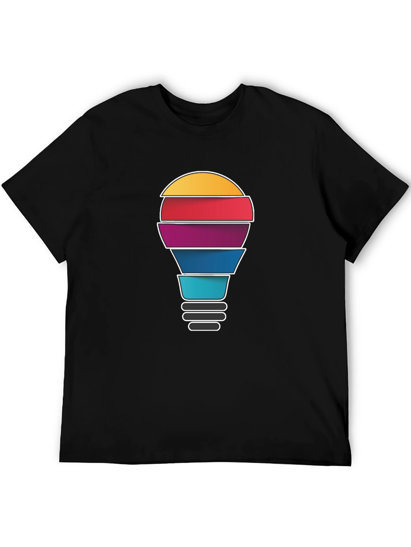 Creative Idea Light Bulb Graphic T-Shirt