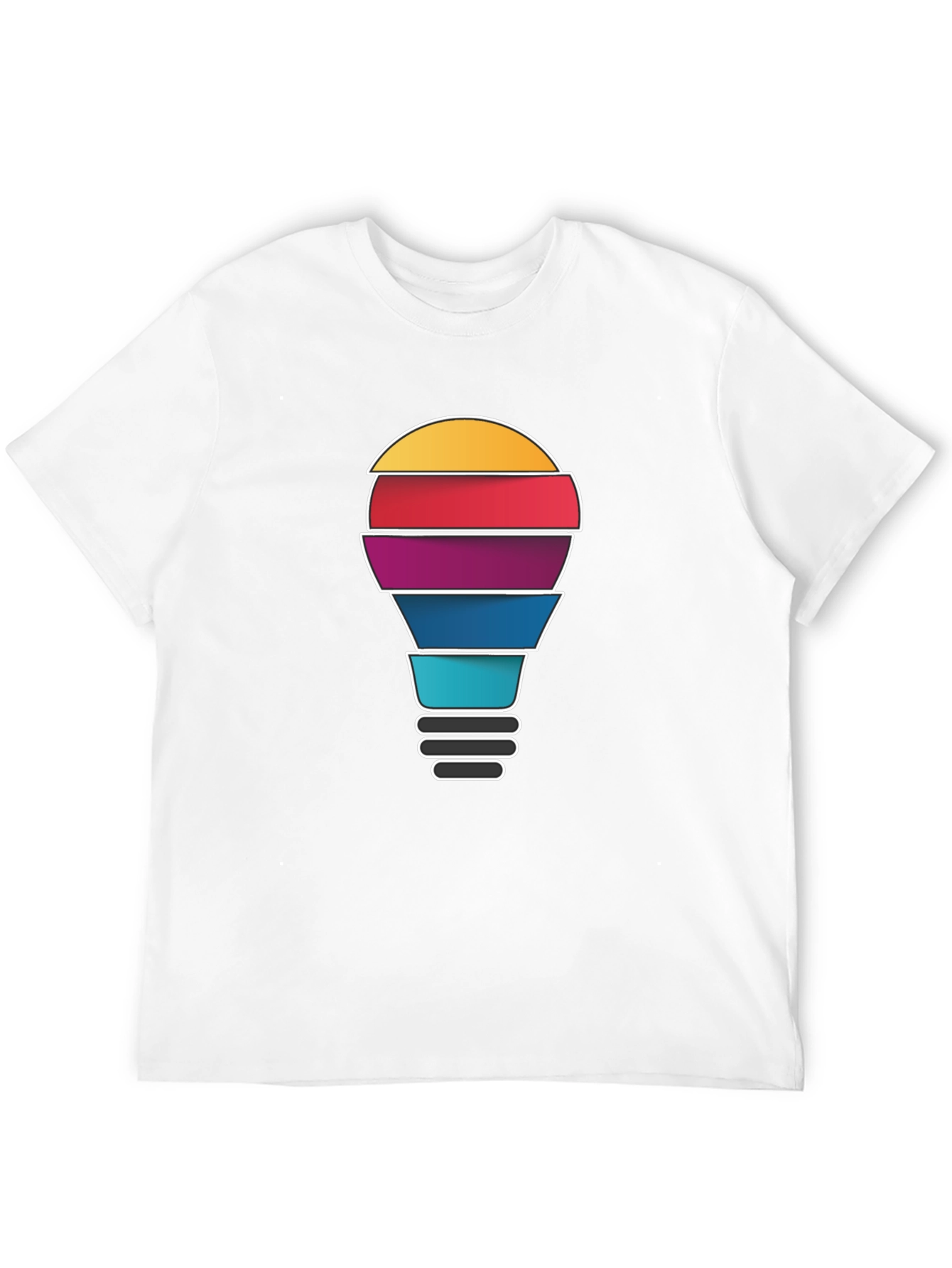 Creative Idea Light Bulb Graphic T-Shirt