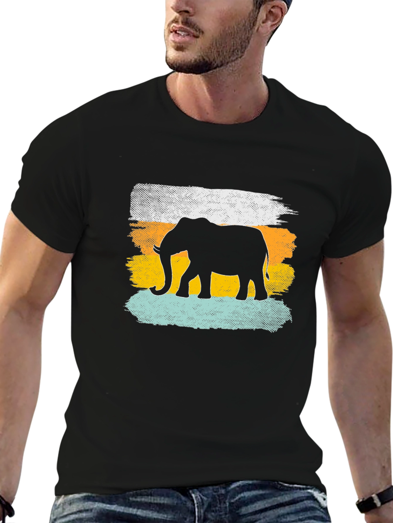 Elephant Silhouette Graphic Tee - Unisex