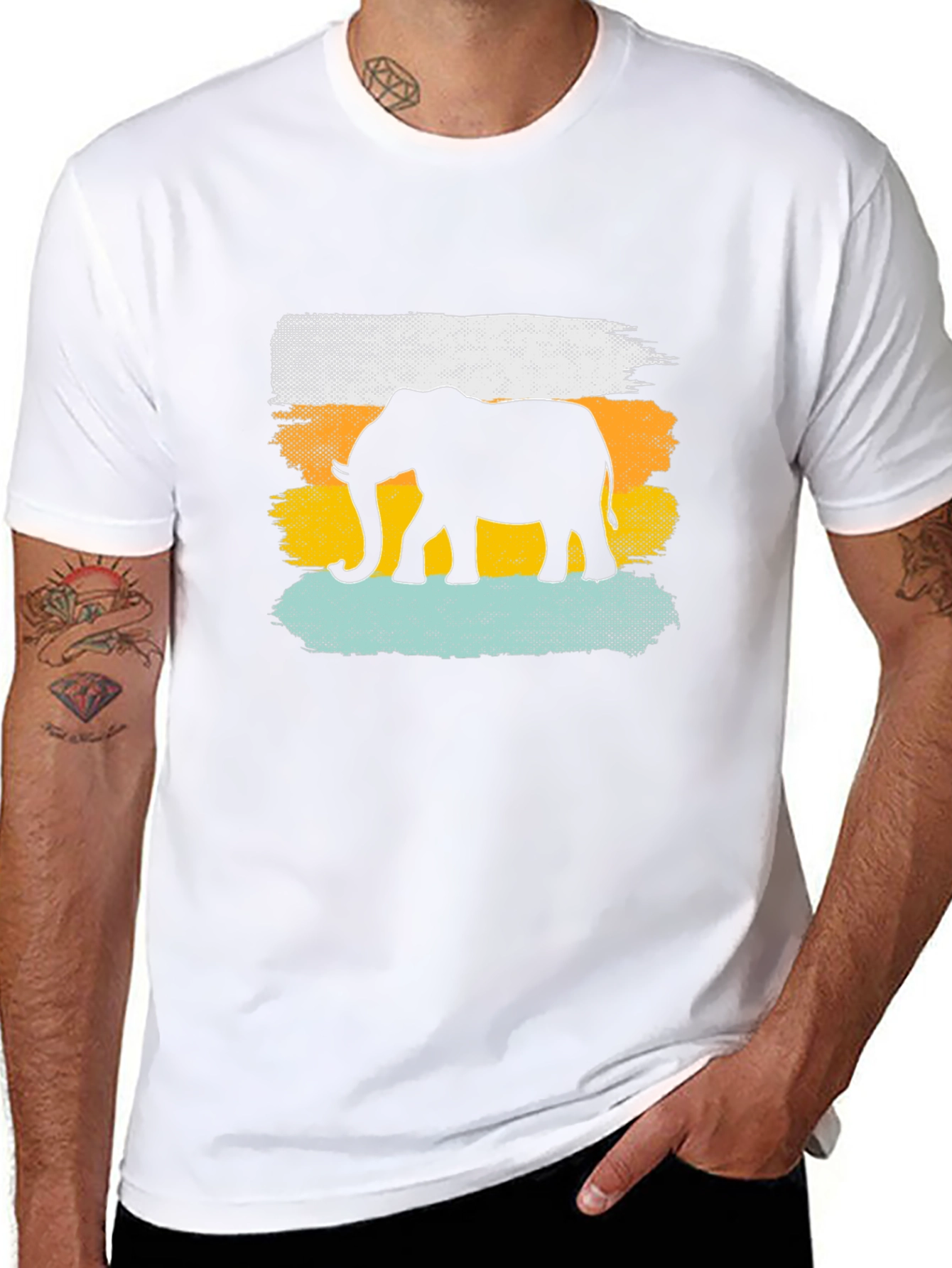Elephant Silhouette Graphic Tee - Unisex