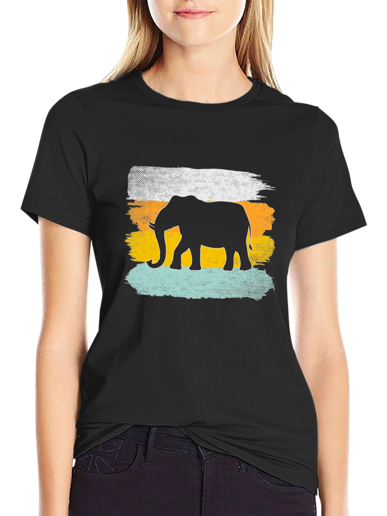 Elephant Silhouette Graphic Tee - Unisex