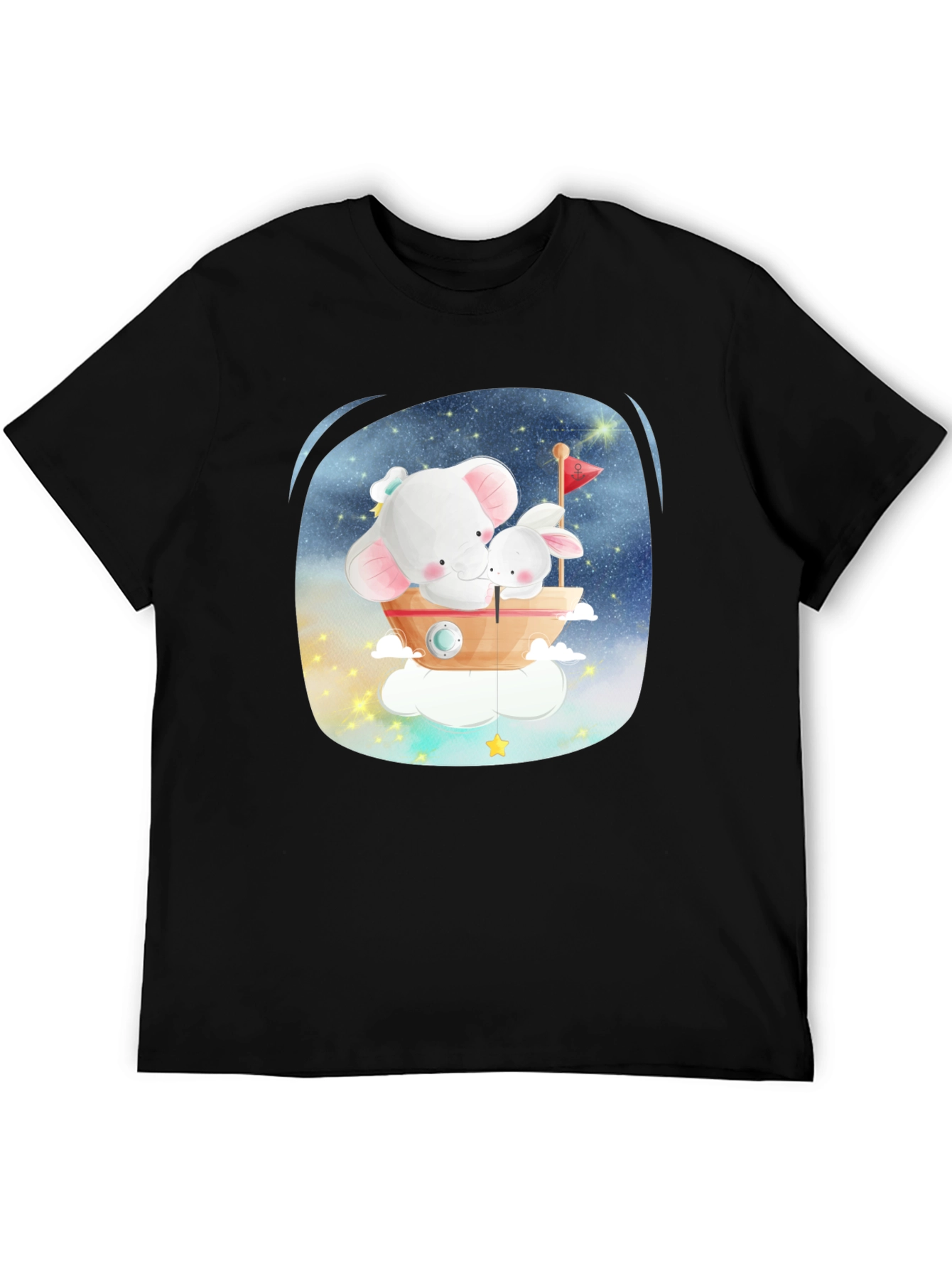 Cute Elephant & Bunny T-Shirt - Dreamy Design