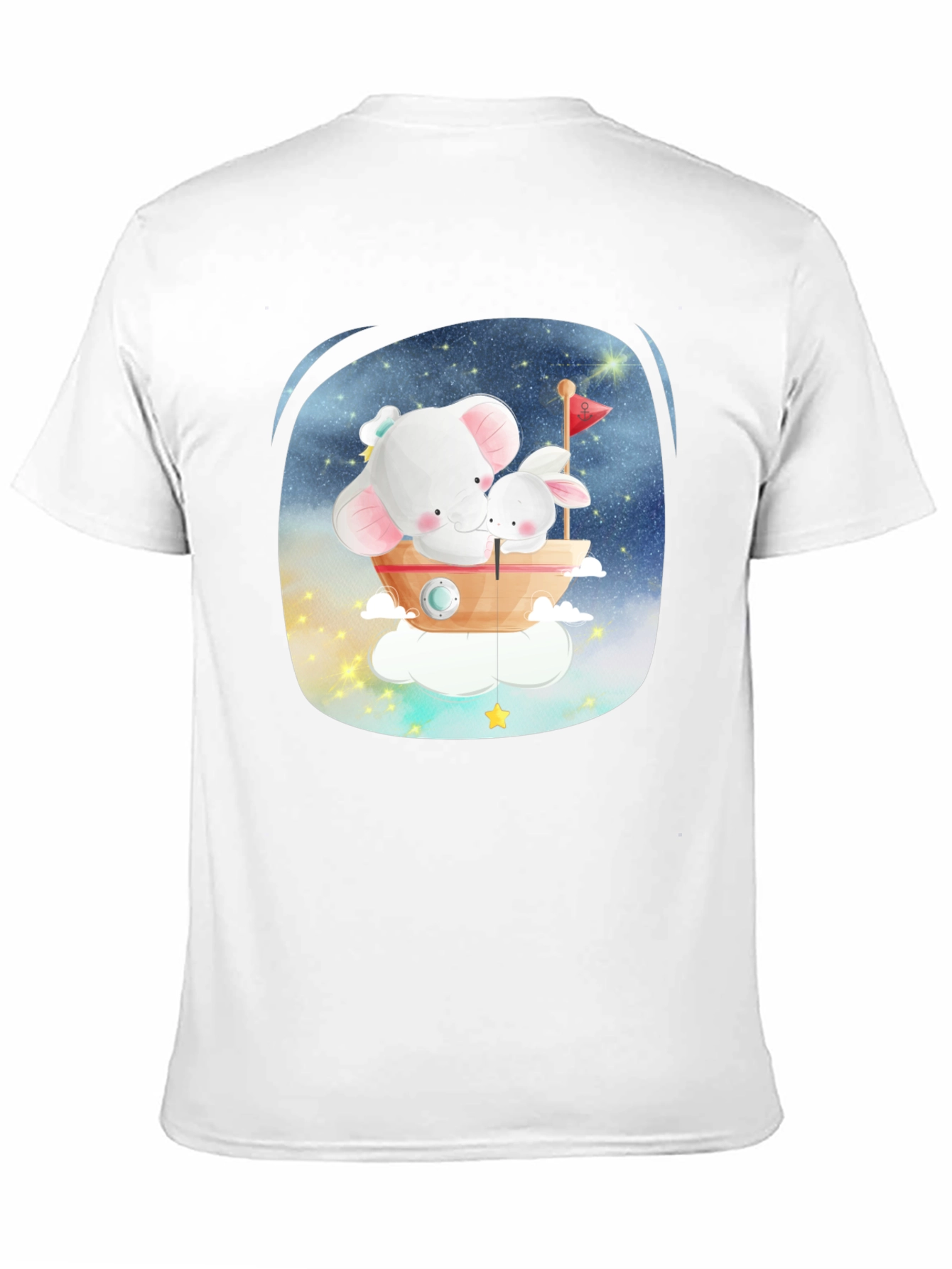 Cute Elephant & Bunny T-Shirt - Dreamy Design