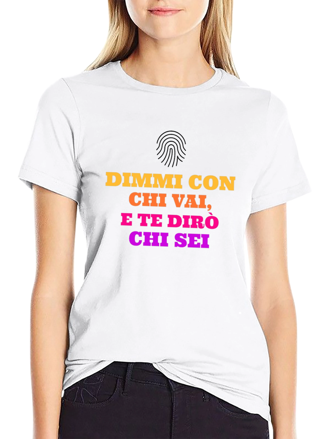 Italian Quote T-Shirt - Dimmi Con Chi Vai