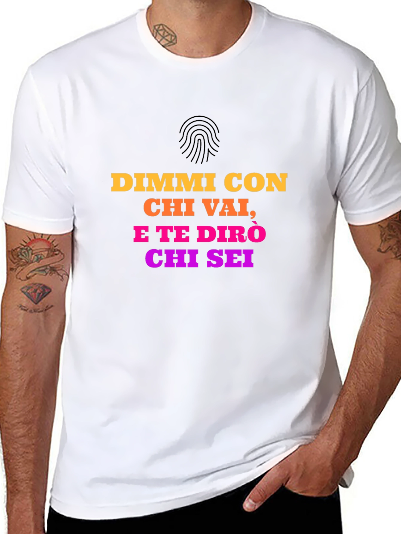 Italian Quote T-Shirt - Dimmi Con Chi Vai