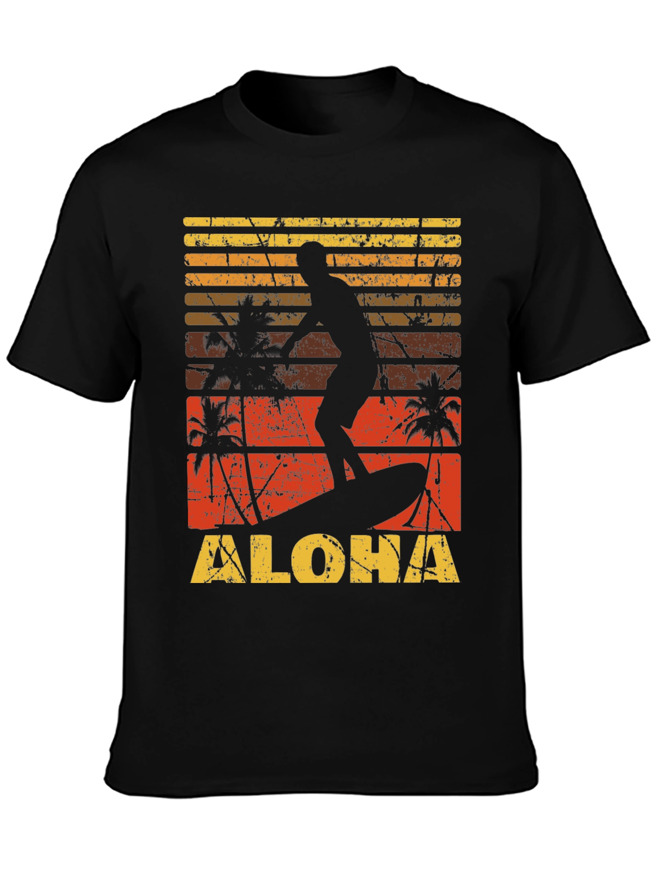 Retro Aloha Surfer Graphic Tee - Beach Vibes