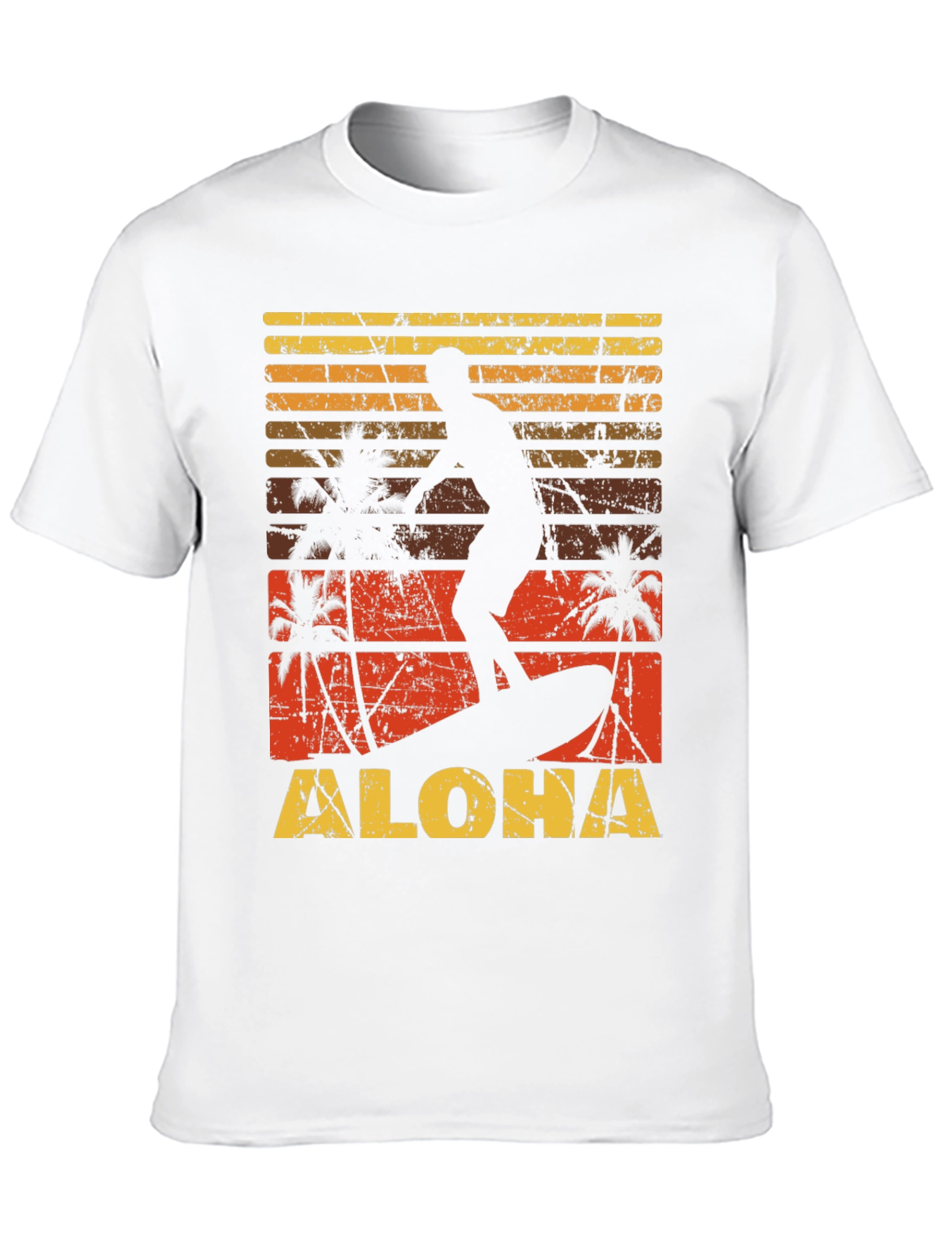 Retro Aloha Surfer Graphic Tee - Beach Vibes