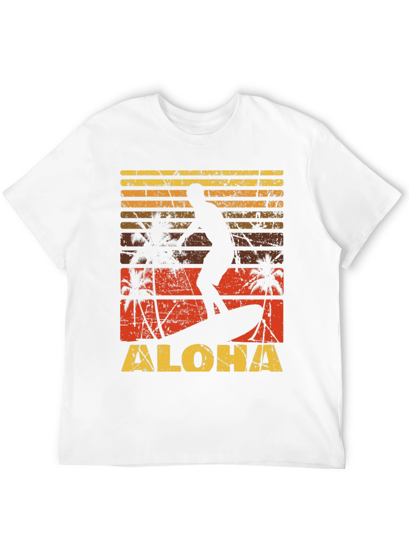 Retro Aloha Surfer Graphic Tee - Beach Vibes