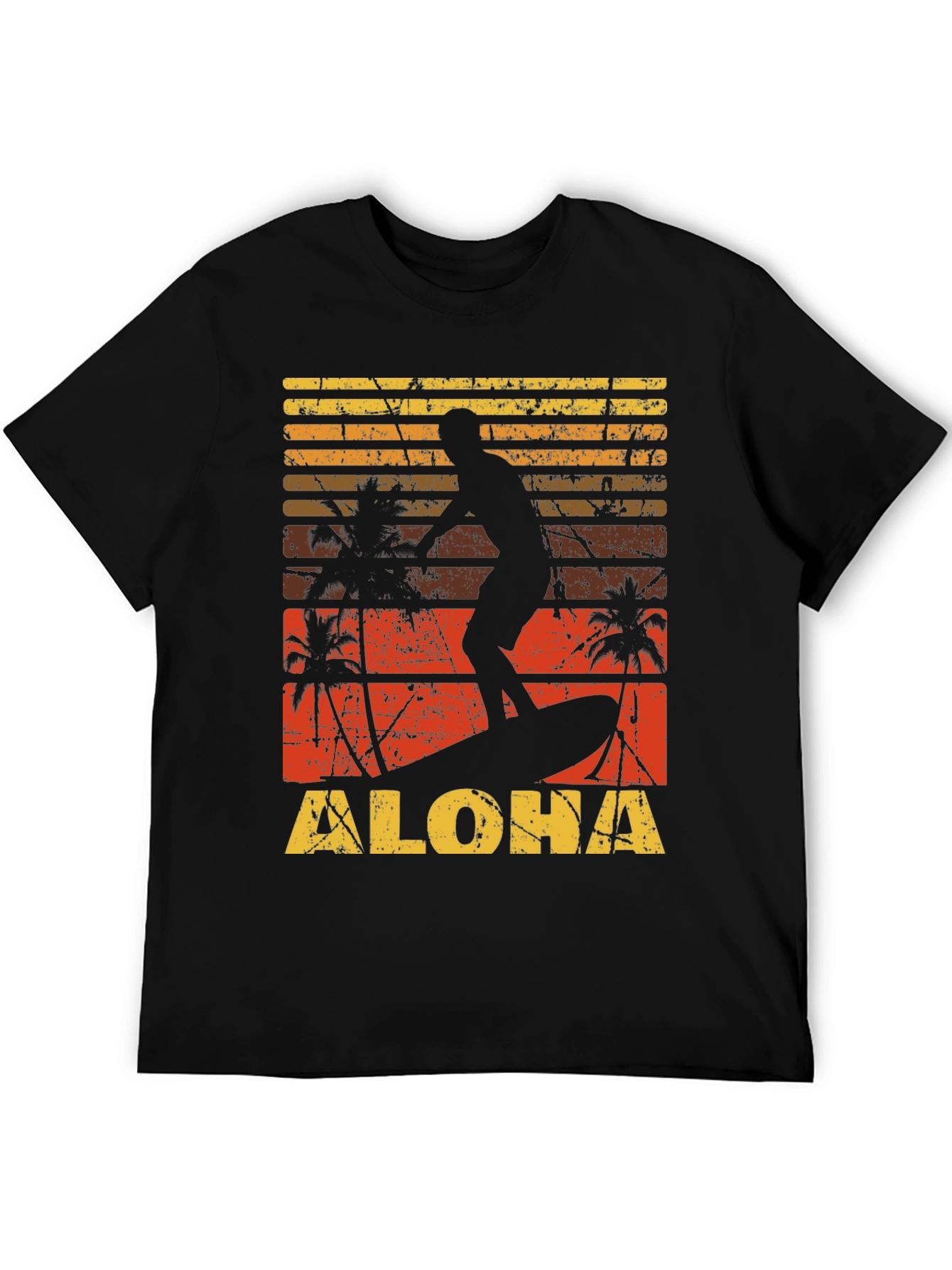 Retro Aloha Surfer Graphic Tee - Beach Vibes